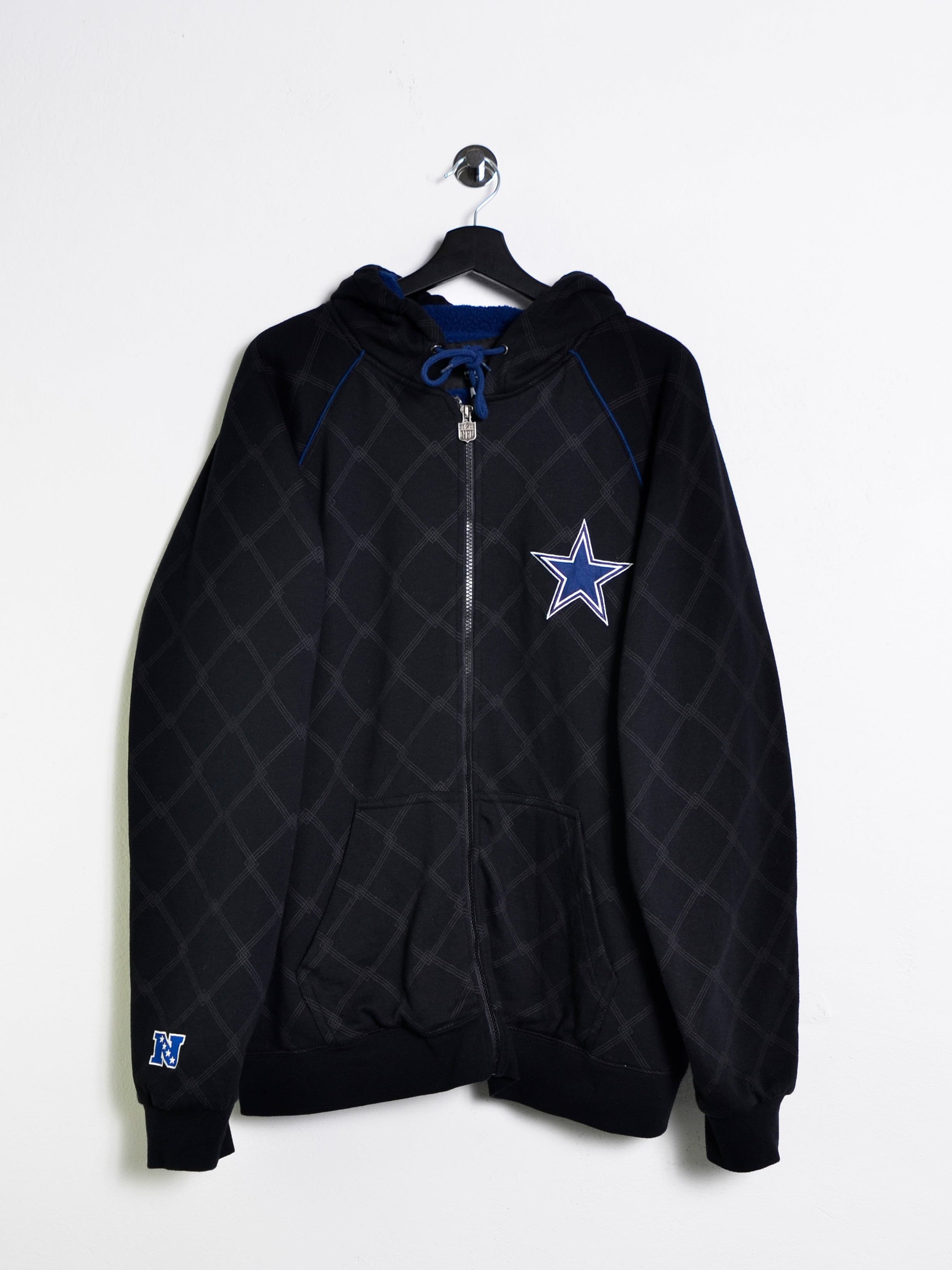 NFL Dallas Cowboys Zip Hoodie Black // Large