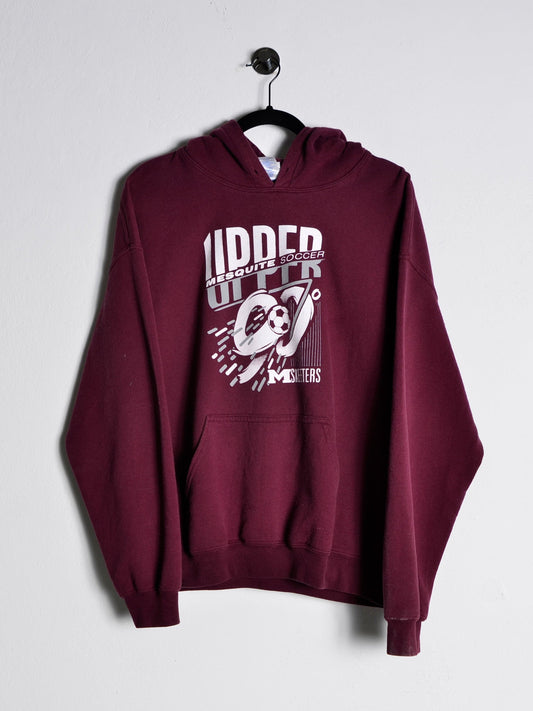 Mesquite Soccer Hoodie Red // Small - RHAGHOUSE VINTAGE