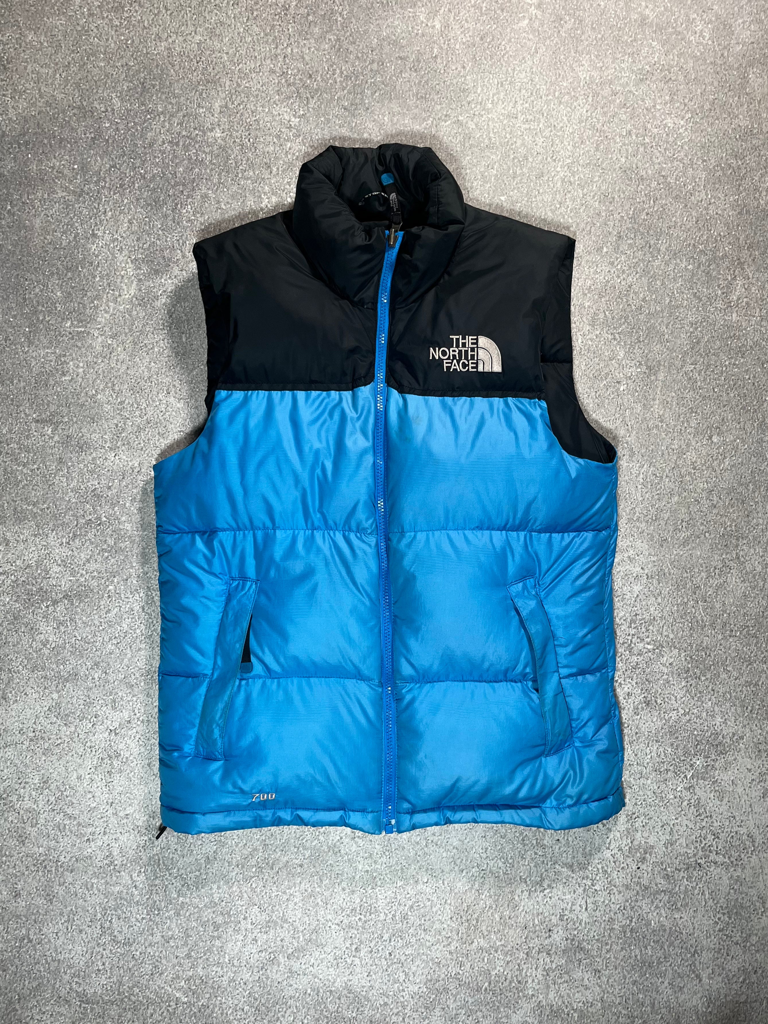 Black and blue north face puffer sales