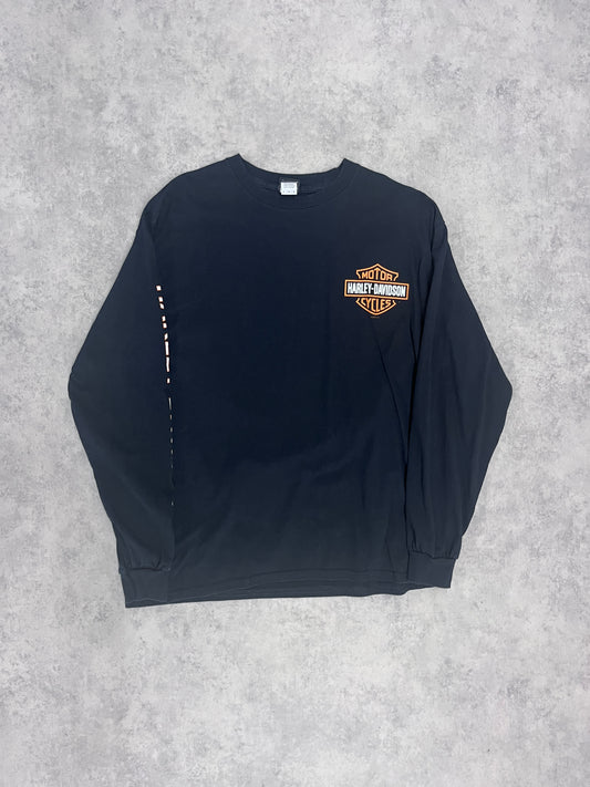 Vintage "Laconia" Harley Davidson Longsleeve Black // Large