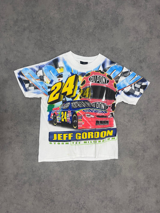 Vintage "Jeff Gordon" Racing T Shirt White // Medium