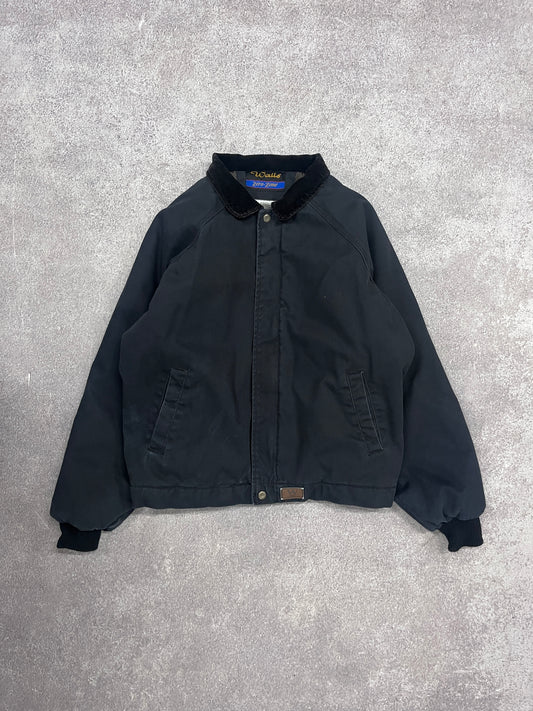 Vintage Workwear Jacket Grey // Small (Boxy) - RHAGHOUSE VINTAGE