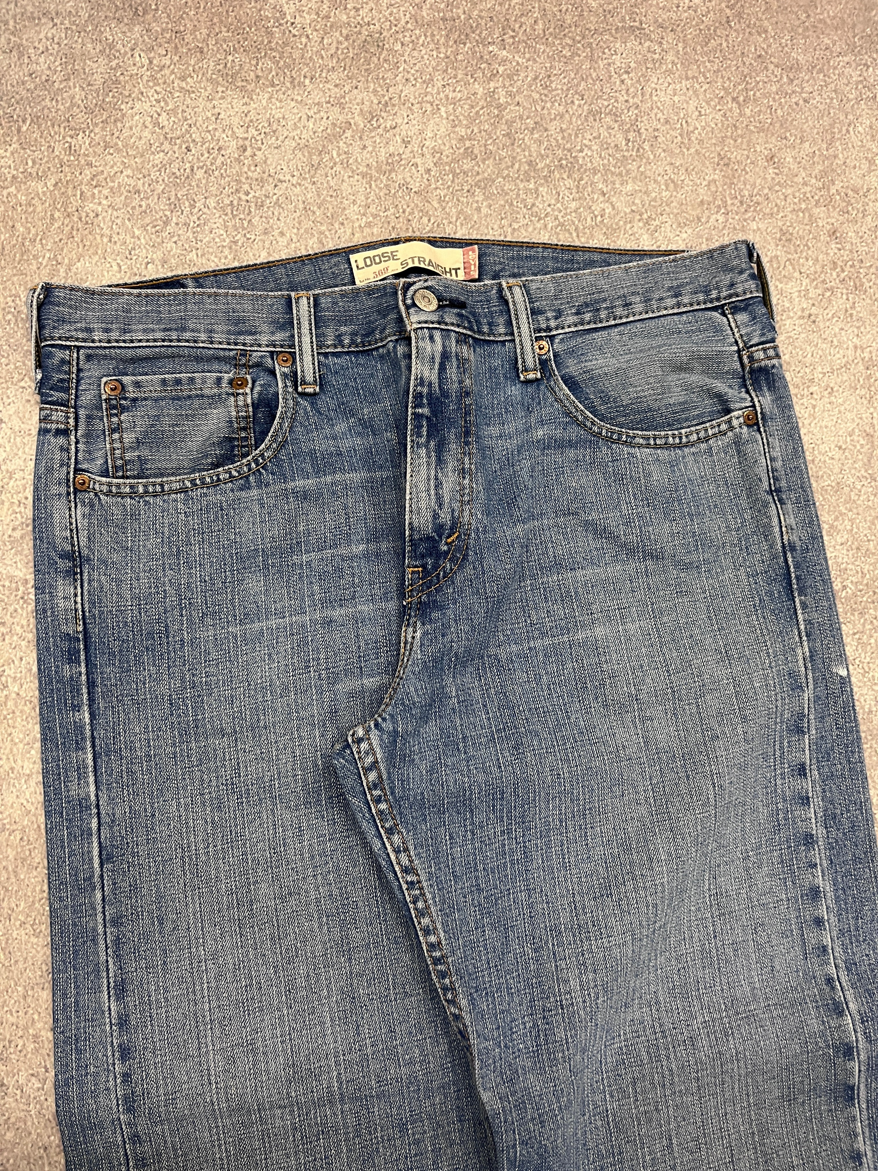 Vintage Levi 569 Denim Jeans Blue // W33 L32 - RHAGHOUSE VINTAGE