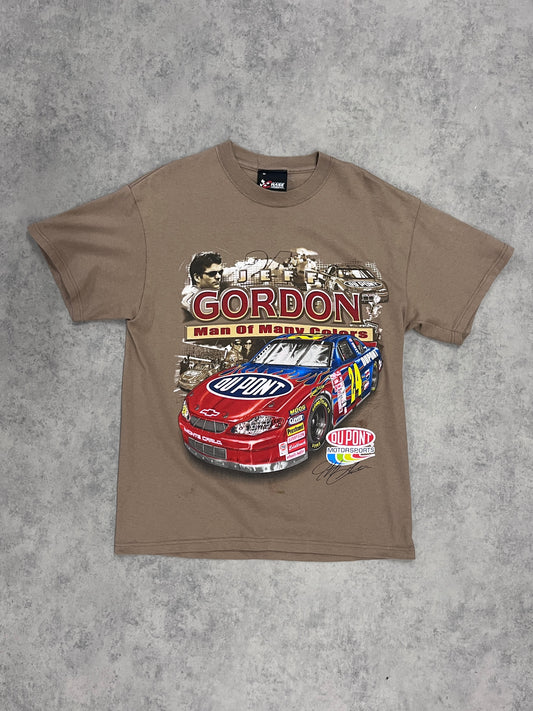 Vintage "Jeff Gordon" Racing T Shirt Brown // Small