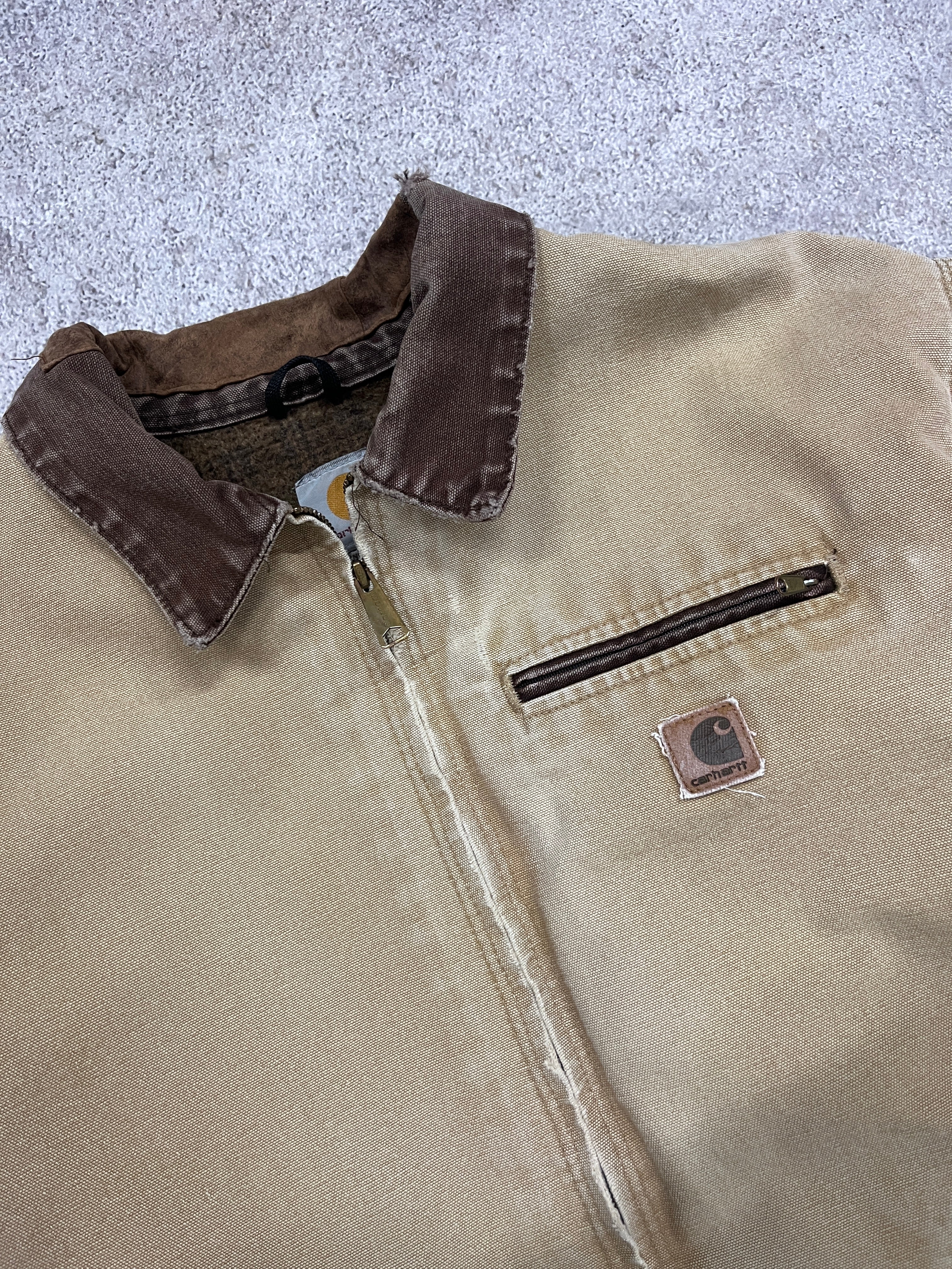 Vintage Workwear Jacket Beige // X-Large (Boxy) - RHAGHOUSE VINTAGE