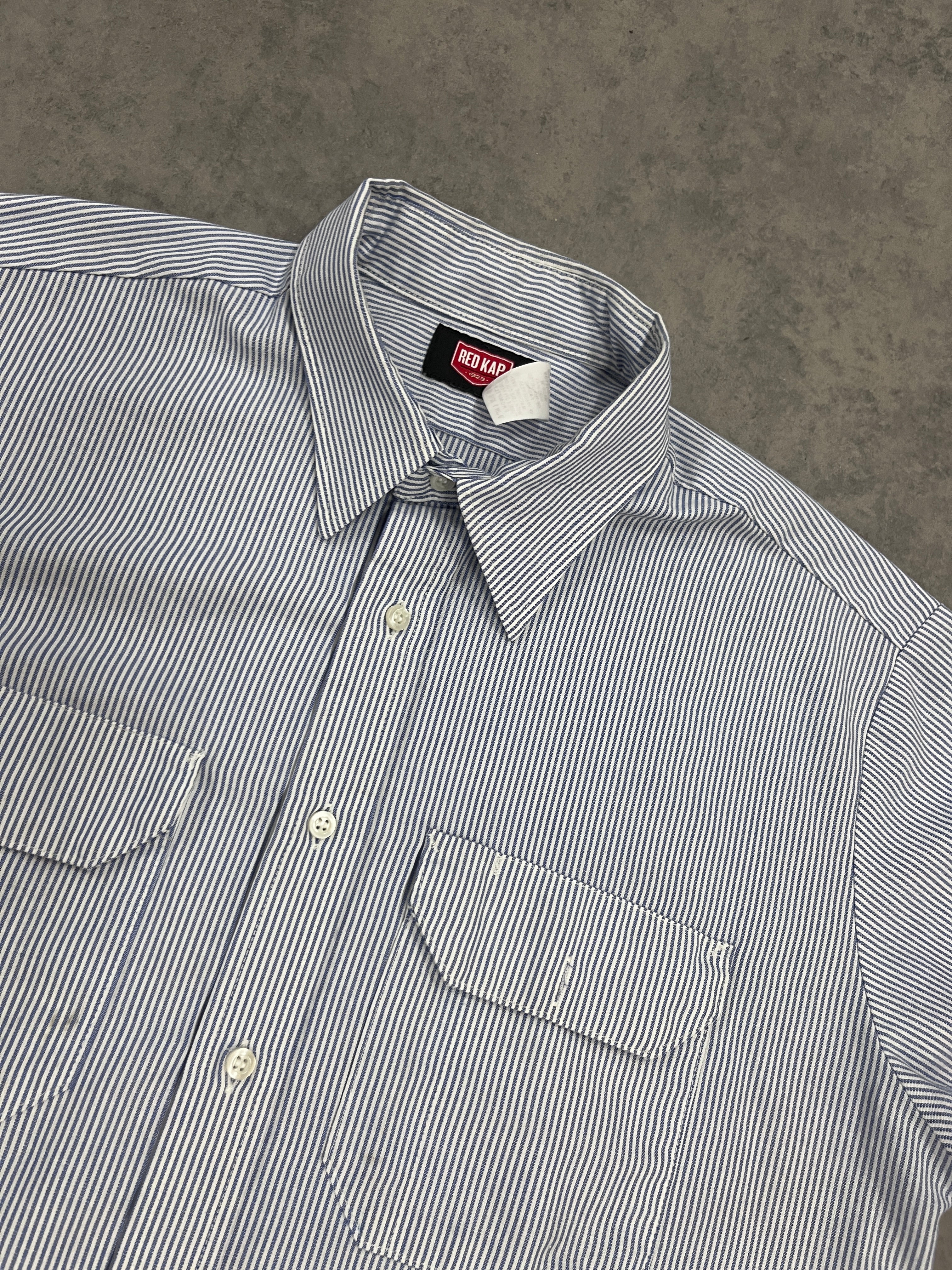 Vintage Workwear Shirt Blue // Large