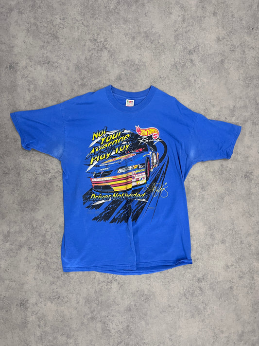 Vintage "Play Toy" Hot Wheels T Shirt Blue // Large