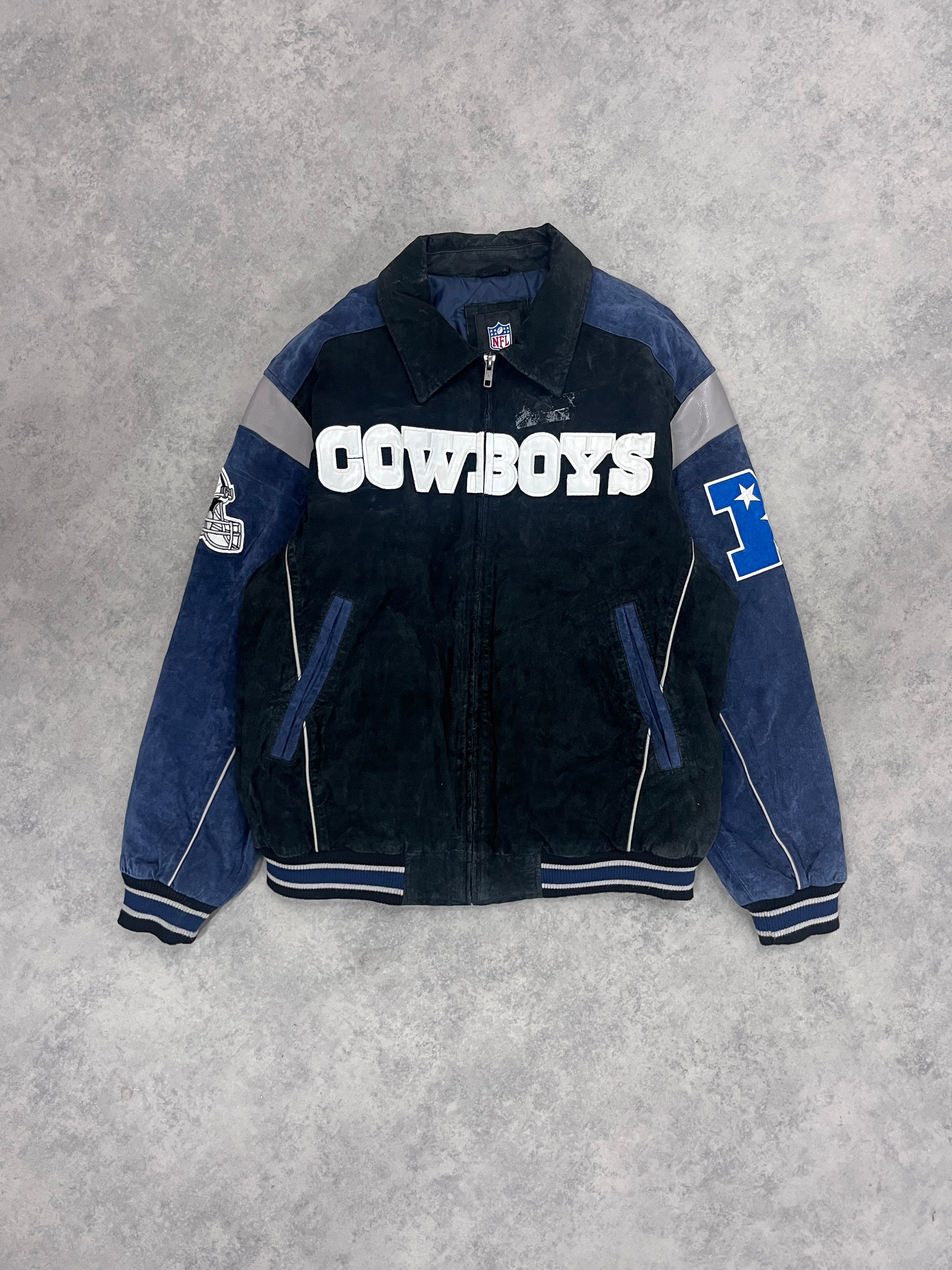 Vintage NFL Cowboys Varsity Jacket Blue // X-Large - RHAGHOUSE VINTAGE