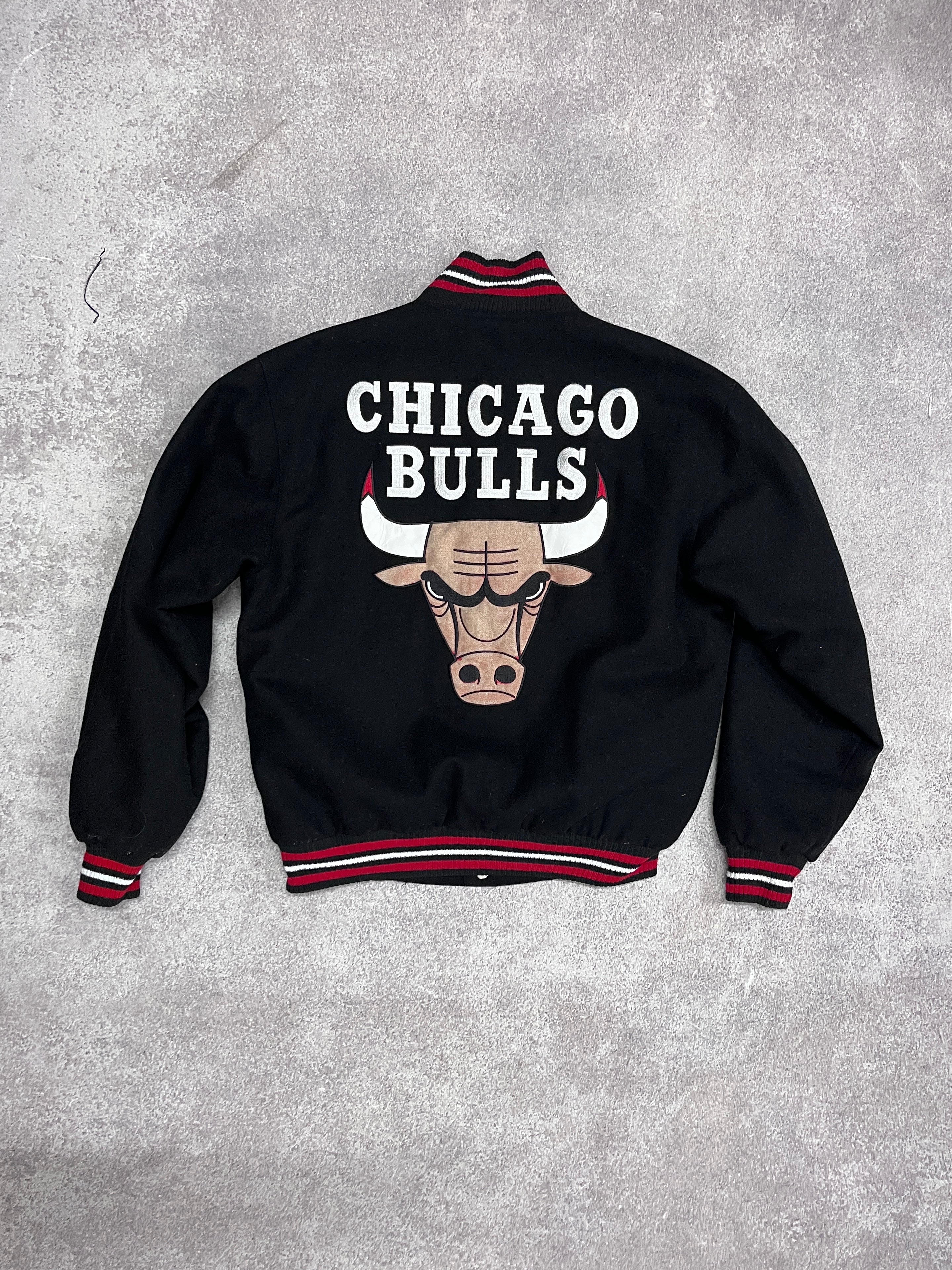 8 Vintage Chicago Bulls Varsity Jacket Red // Small - RHAGHOUSE VINTAGE