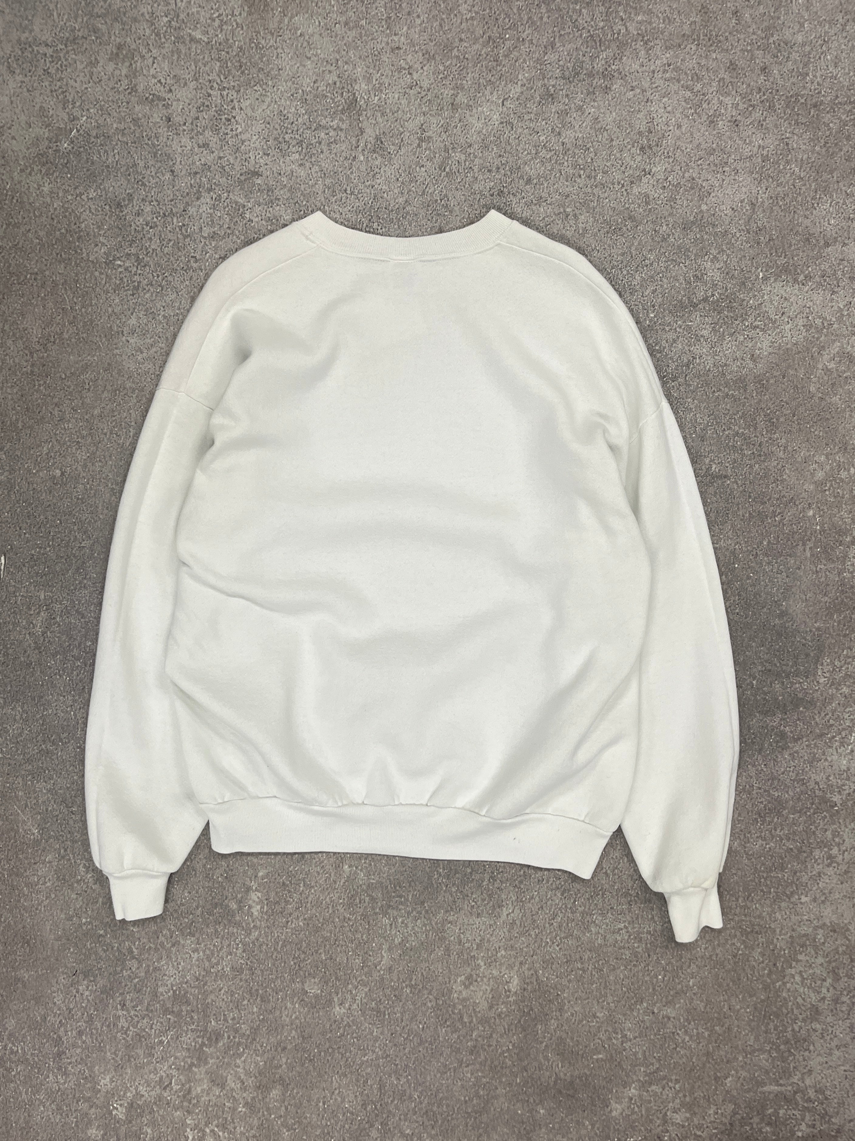 Vintage Blank Sweater White // X-Large - RHAGHOUSE VINTAGE
