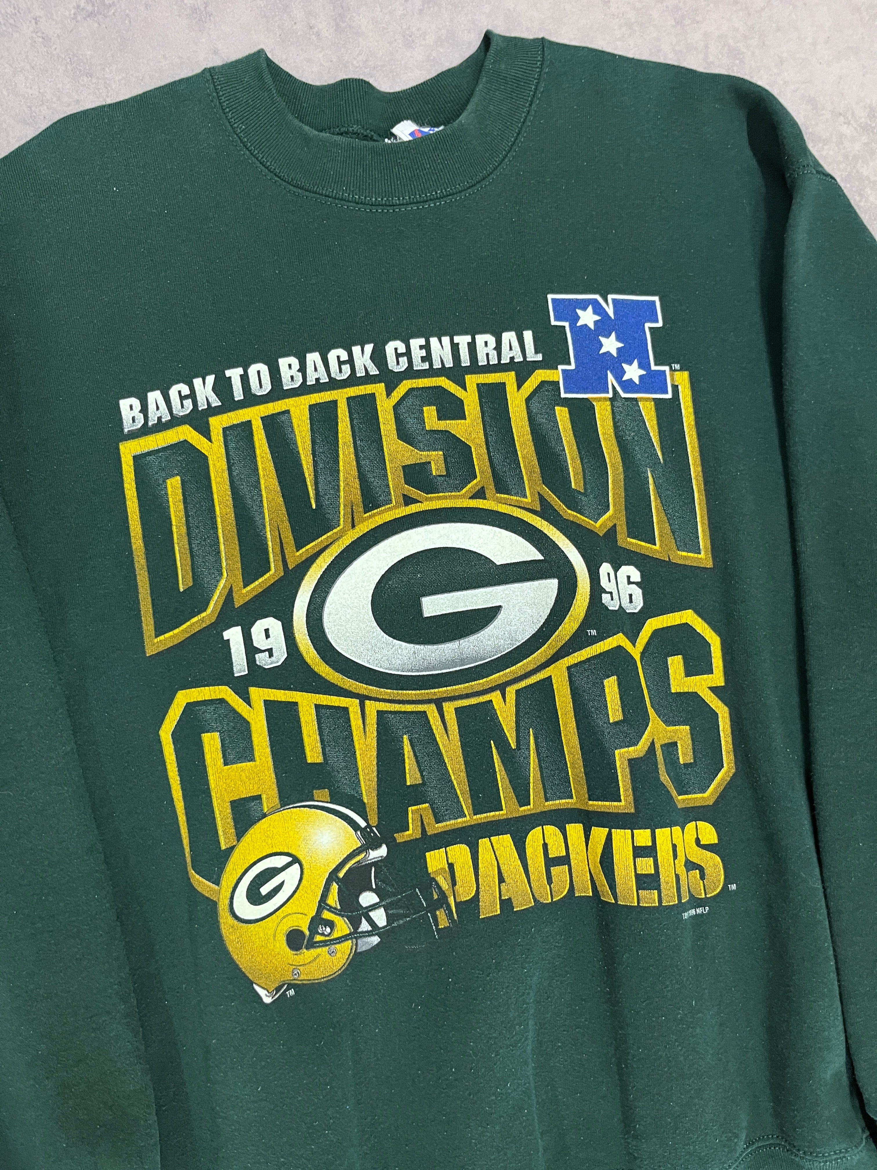 Vintage “Division Champs” Packers Sweater Green // Large