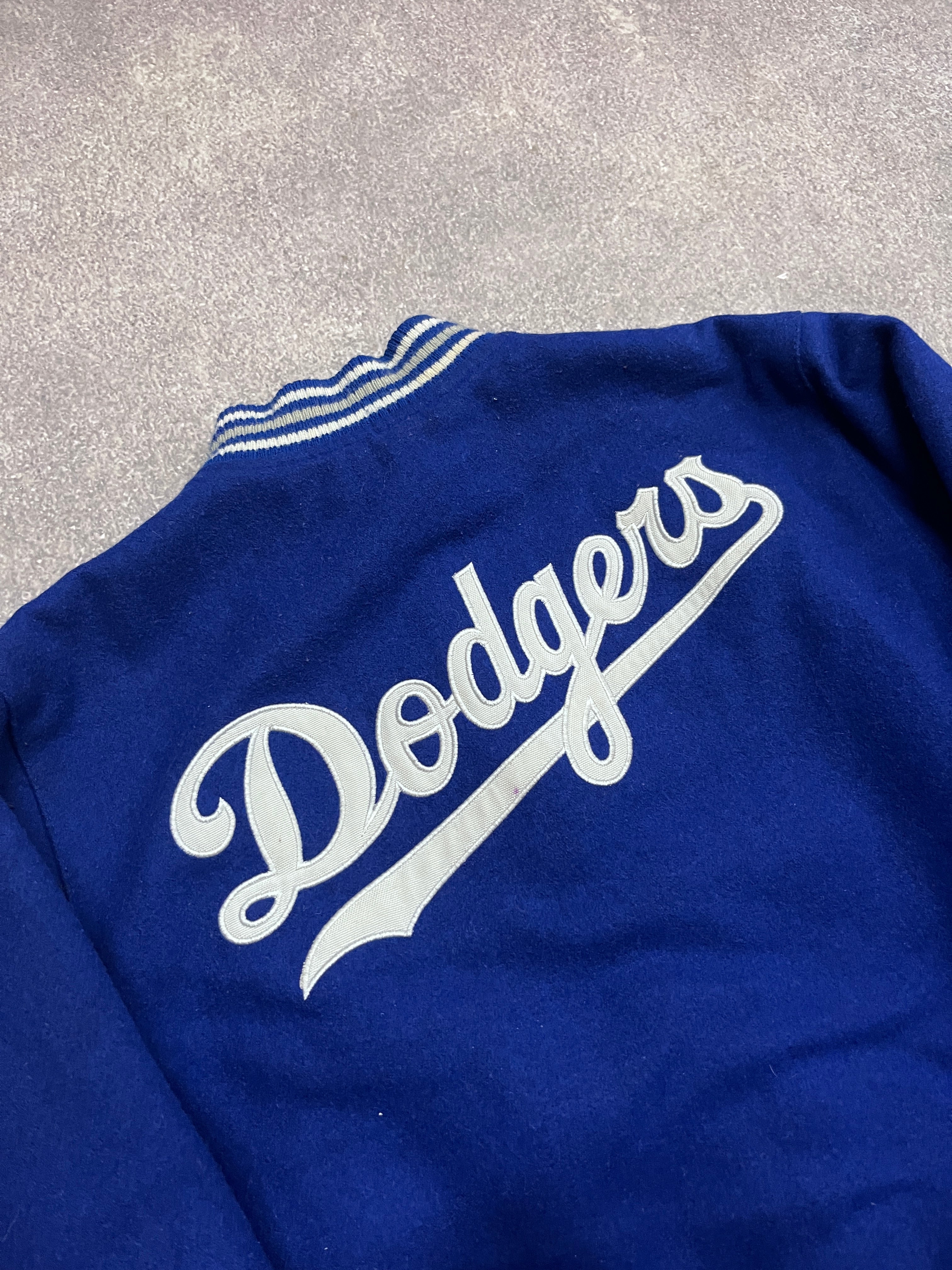 2 Vintage LA Dodgers Varsity Jacket Blue // Small - RHAGHOUSE VINTAGE
