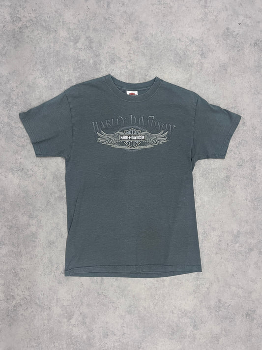 Vintage "Mobile Bay" Harley Davidson T Shirt Grey // Small