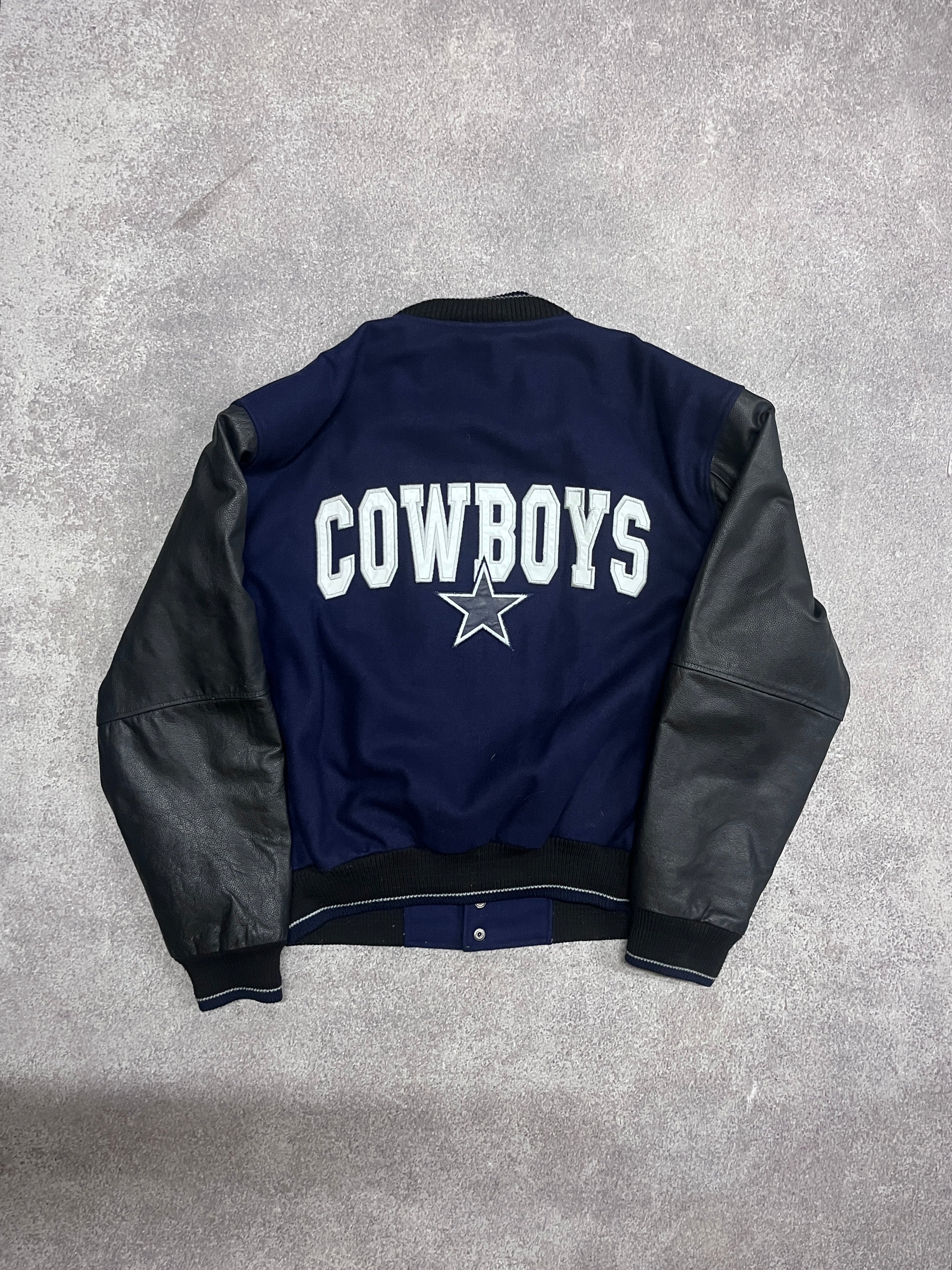 4 Vintage Cowboys Varsity Jacket Blue // Small - RHAGHOUSE VINTAGE