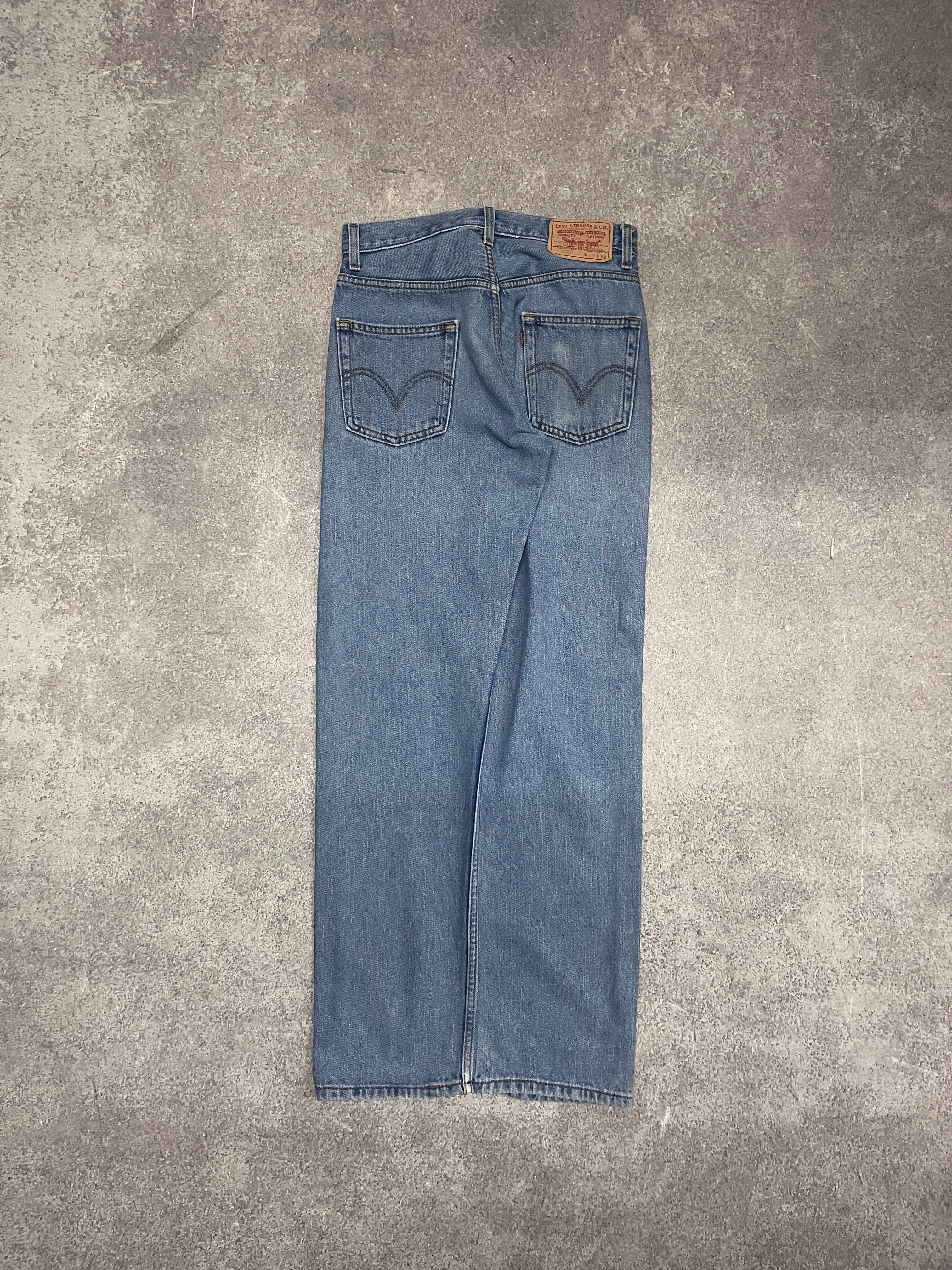 Vintage Levi 505 Denim Jeans Blue // W23 L32 - RHAGHOUSE VINTAGE