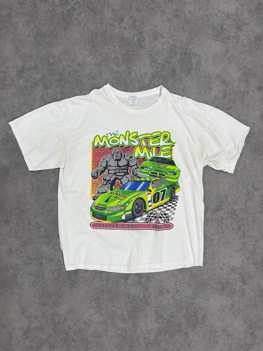 Vintage "Monster Mile" T Shirt White // Medium