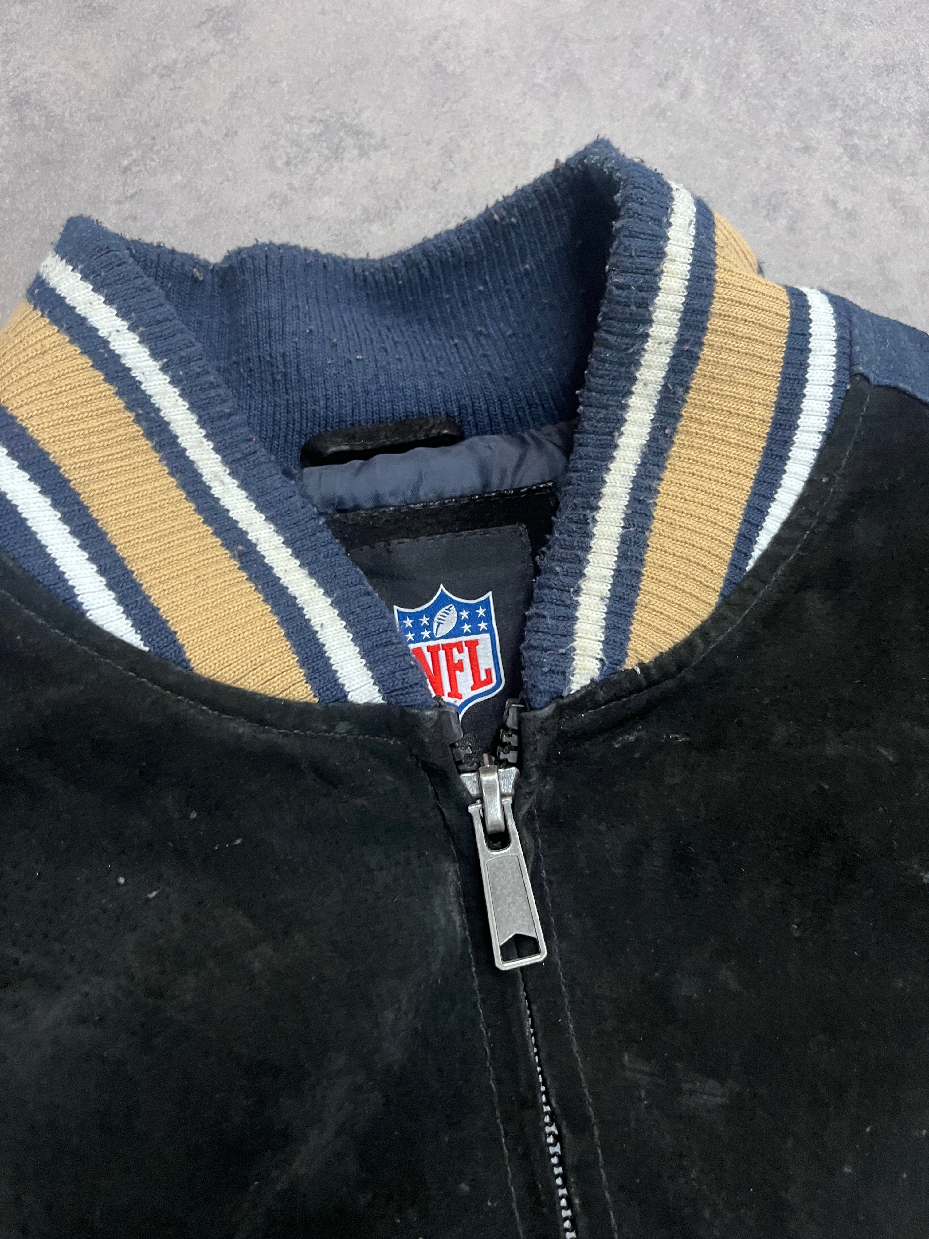Vintage NFL St. Louis Rams Varsity Jacket Black // X-Large - RHAGHOUSE VINTAGE