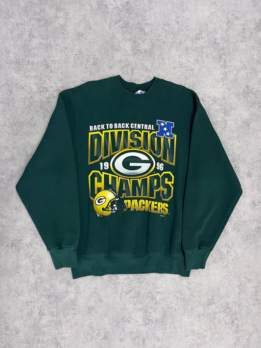 Vintage “Division Champs” Packers Sweater Green // Large