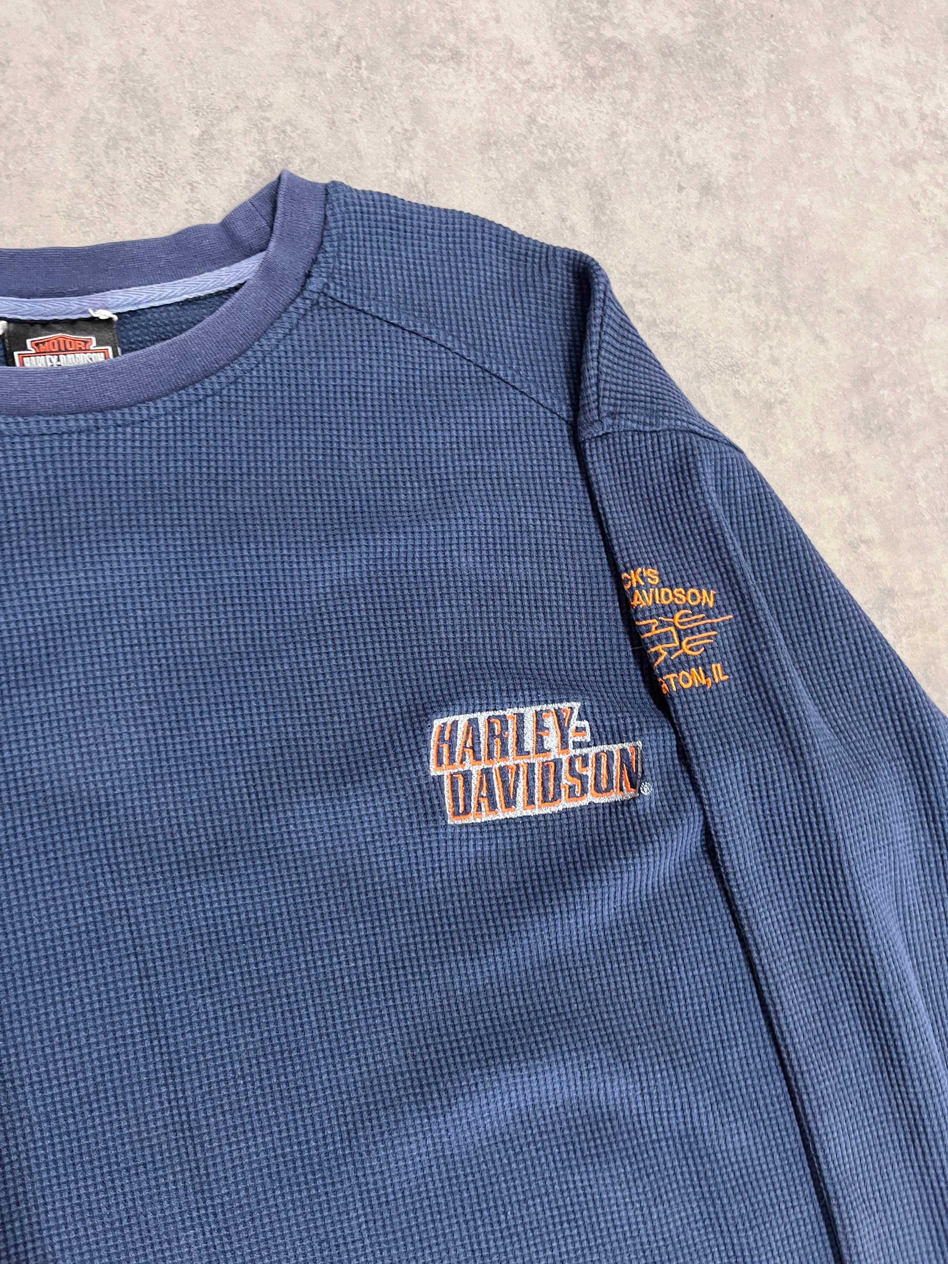 Vintage Harley Davidson Longsleeve Blue // Large