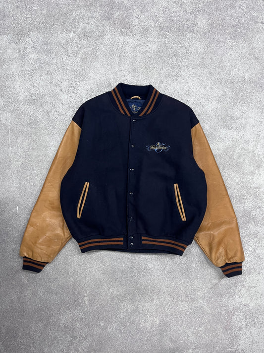 Vintage Brooks Brothers Varsity Jacket Blue // Medium - RHAGHOUSE VINTAGE