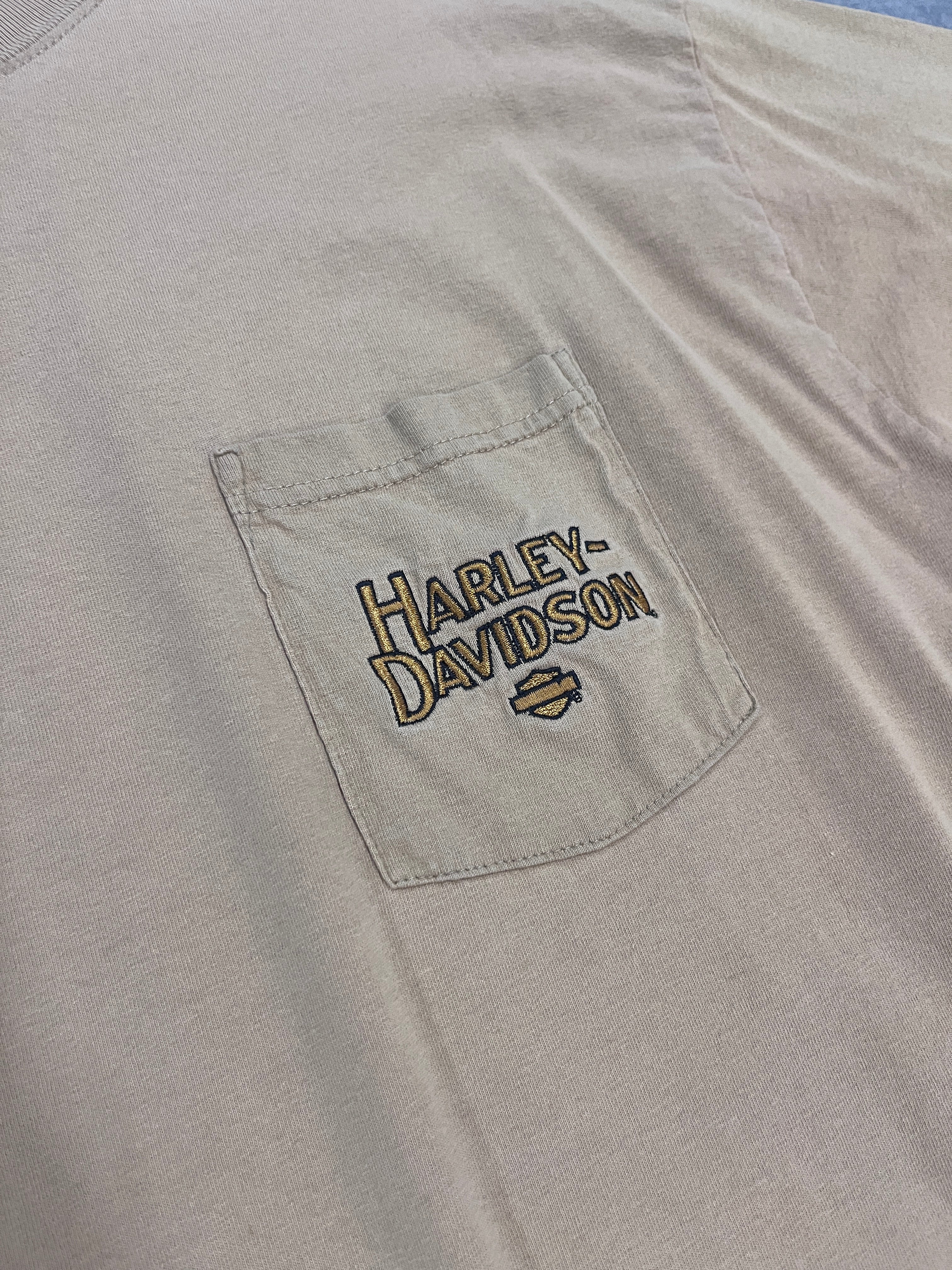 Vintage Harley Davidson T Shirt Beige // X-Large