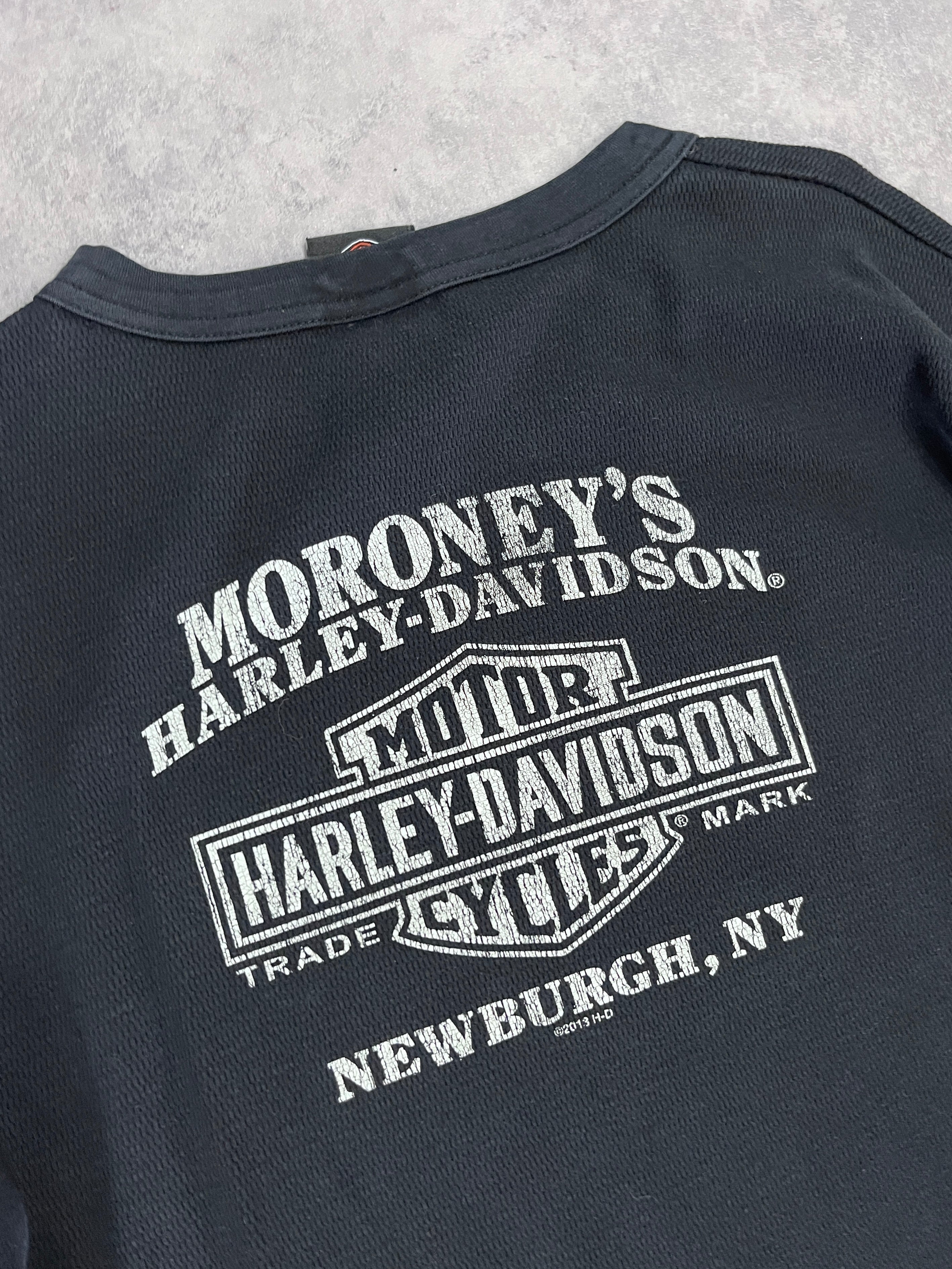 Vintage “Moroney’s” Harley Davidson Longsleeve Black // Large