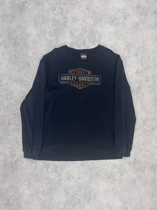 Vintage "Chandler" Harley Davidson Longsleeve Black // Large