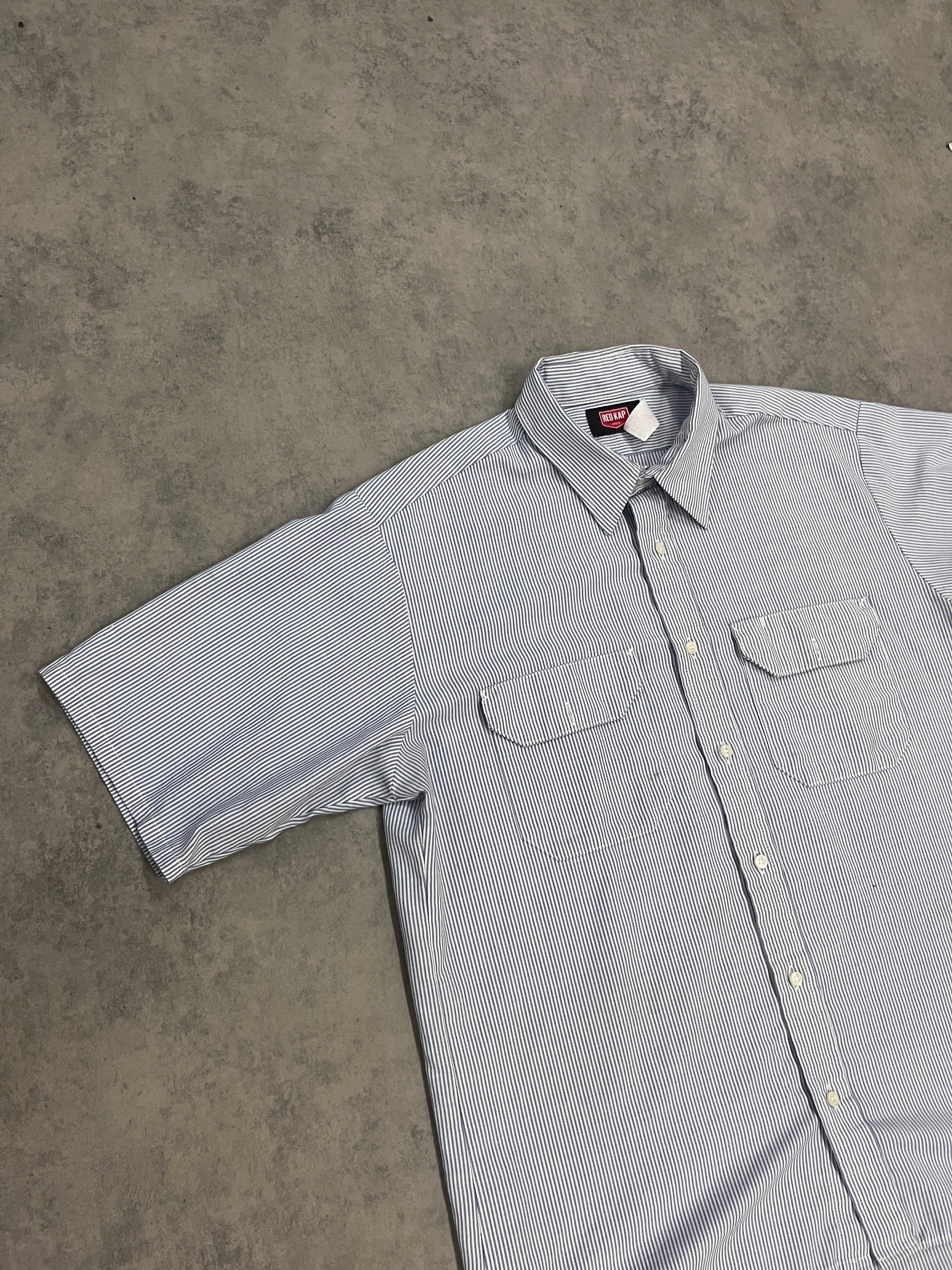 Vintage Workwear Shirt Blue // Large