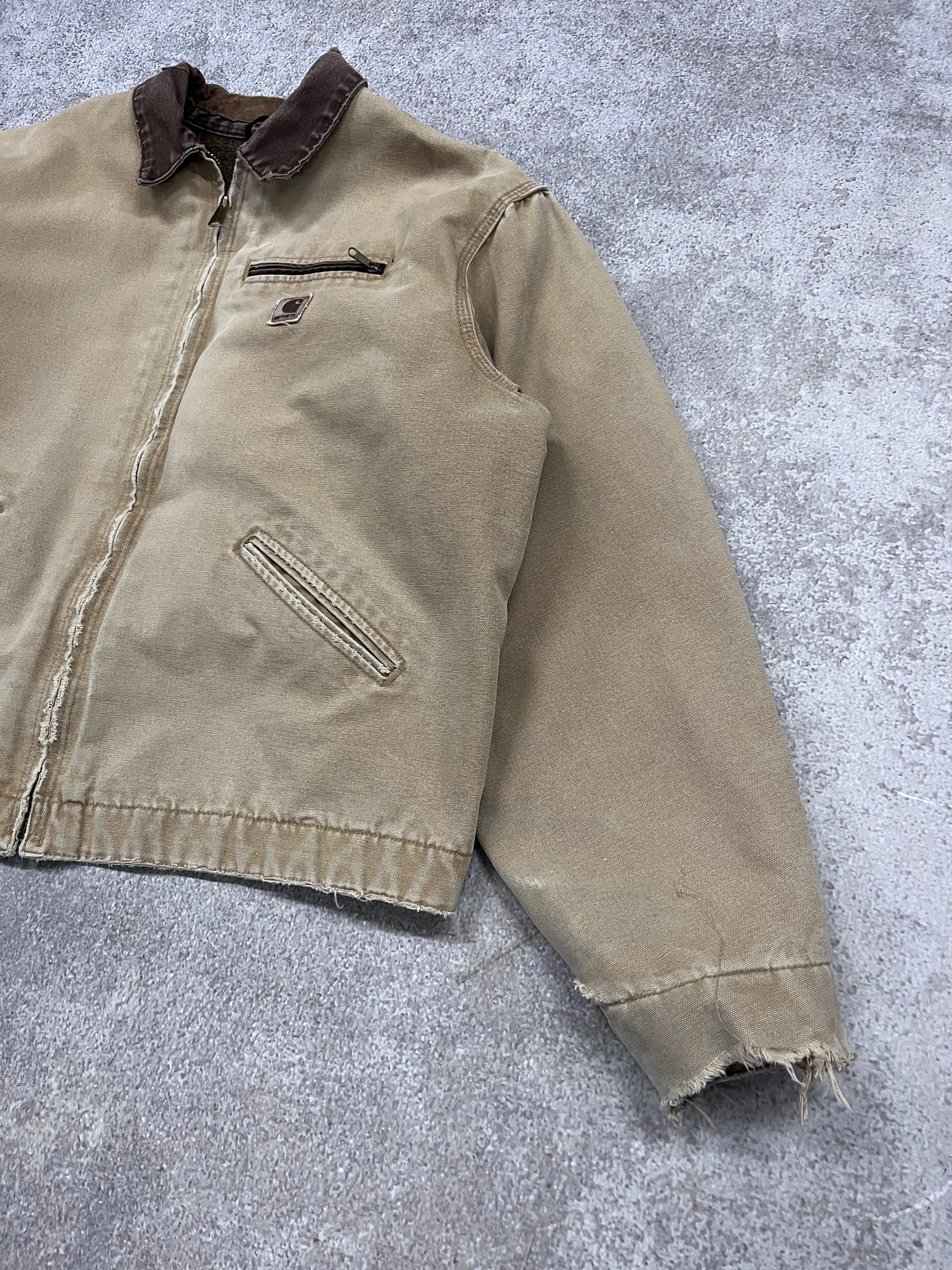 Vintage Workwear Jacket Beige // X-Large (Boxy) - RHAGHOUSE VINTAGE