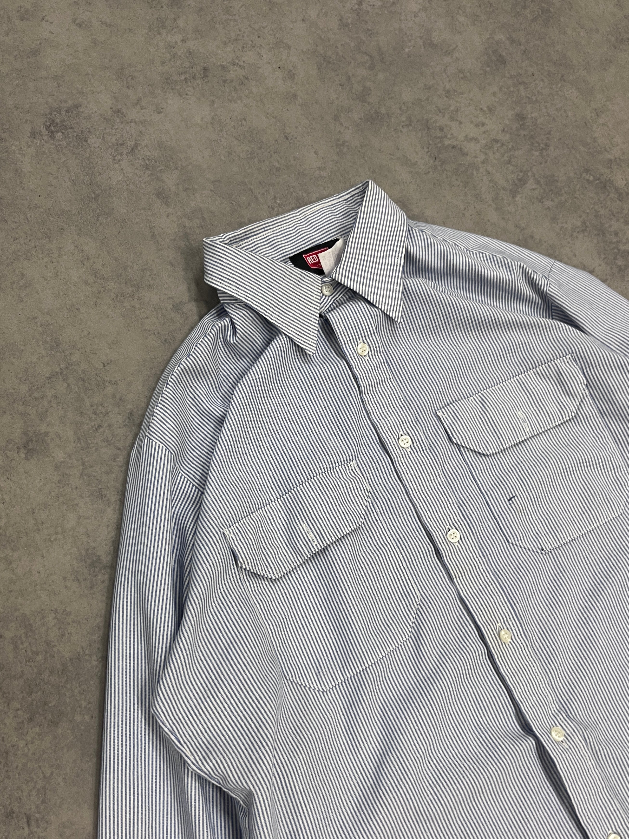 Vintage Workwear Shirt Blue // Large