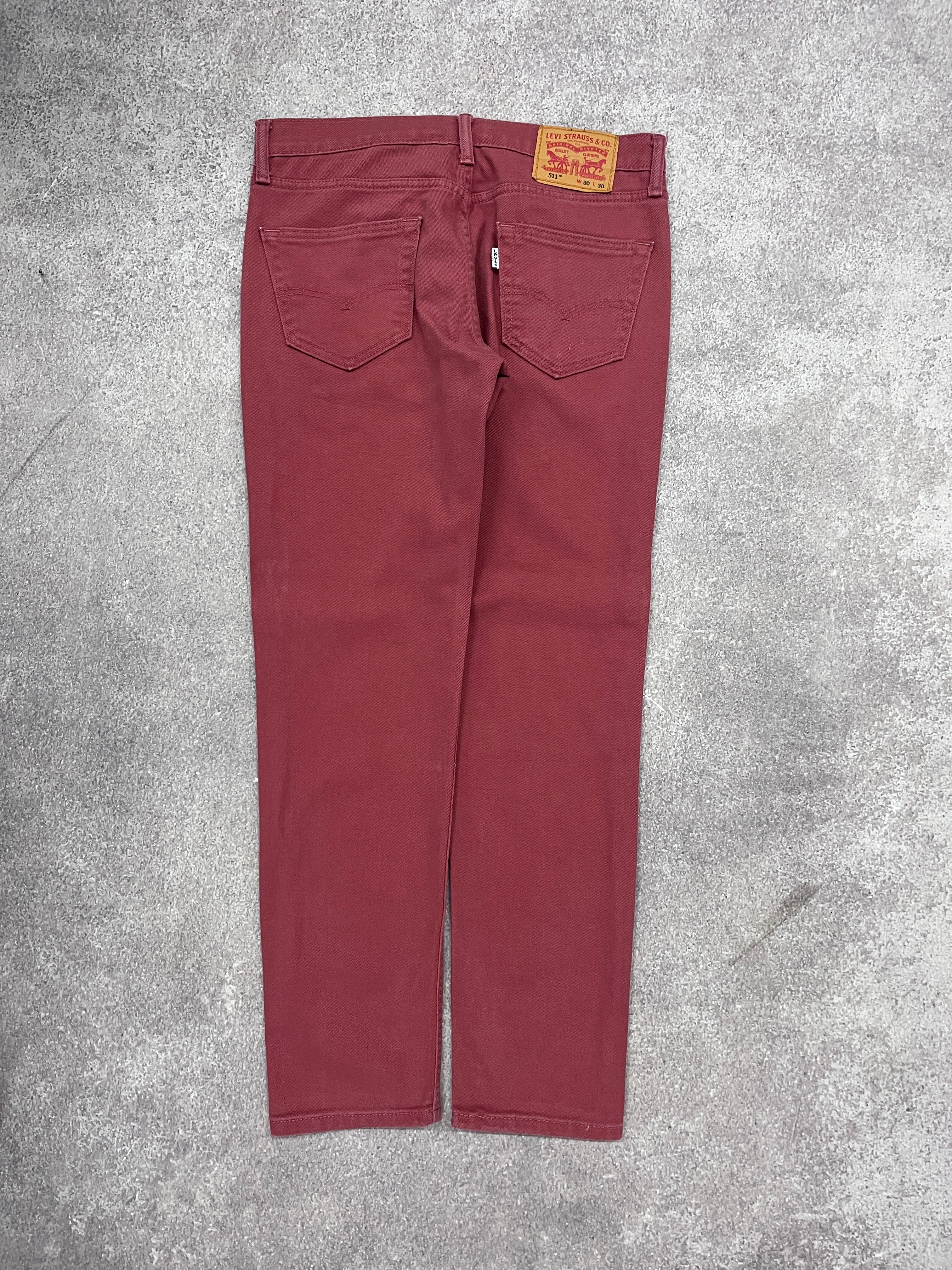 Vintage Levi 511 Denim Jeans Red // W30 L30 - RHAGHOUSE VINTAGE