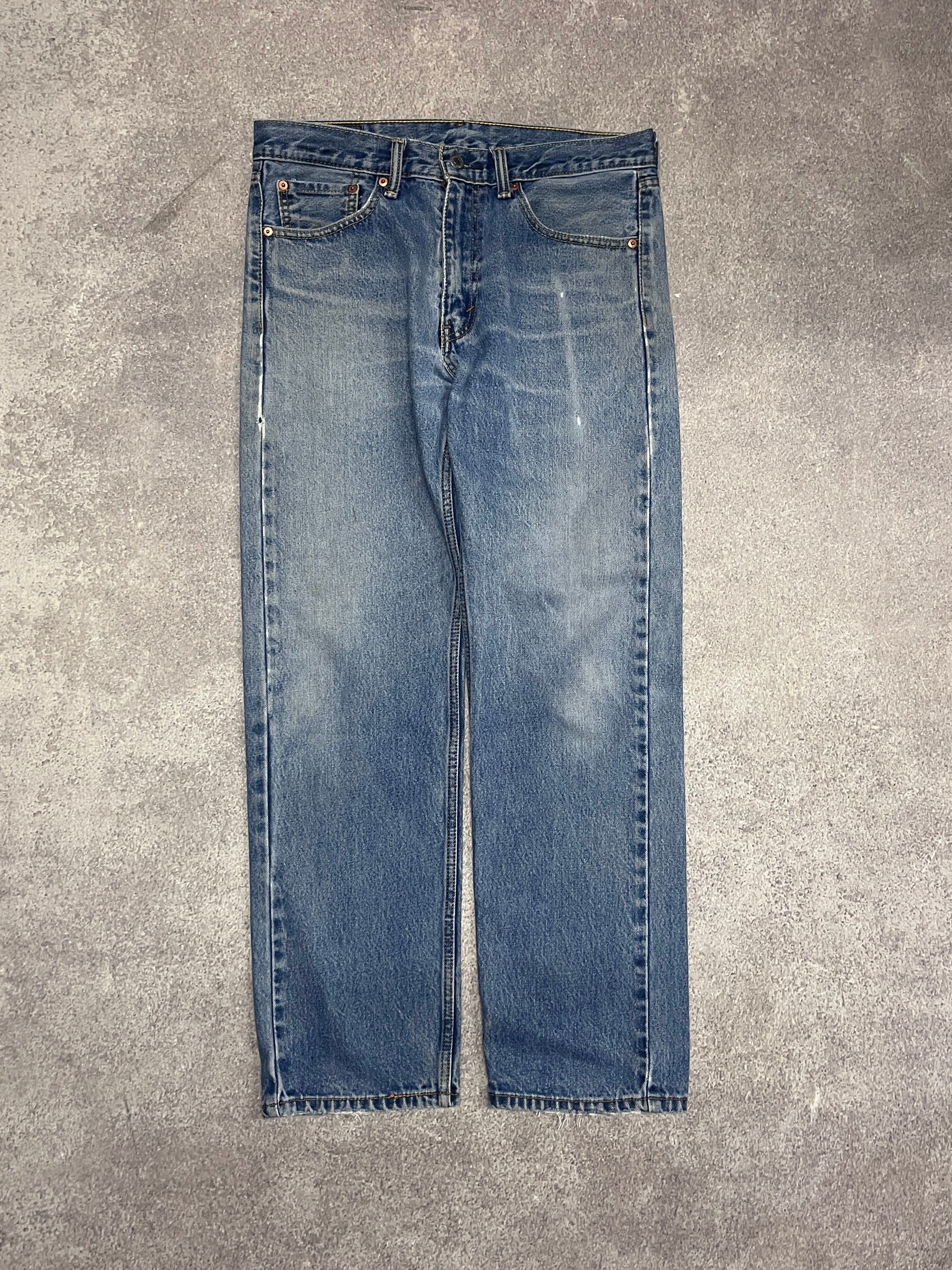 Vintage Levi 505 Denim Jeans Blue // W33 L30 - RHAGHOUSE VINTAGE