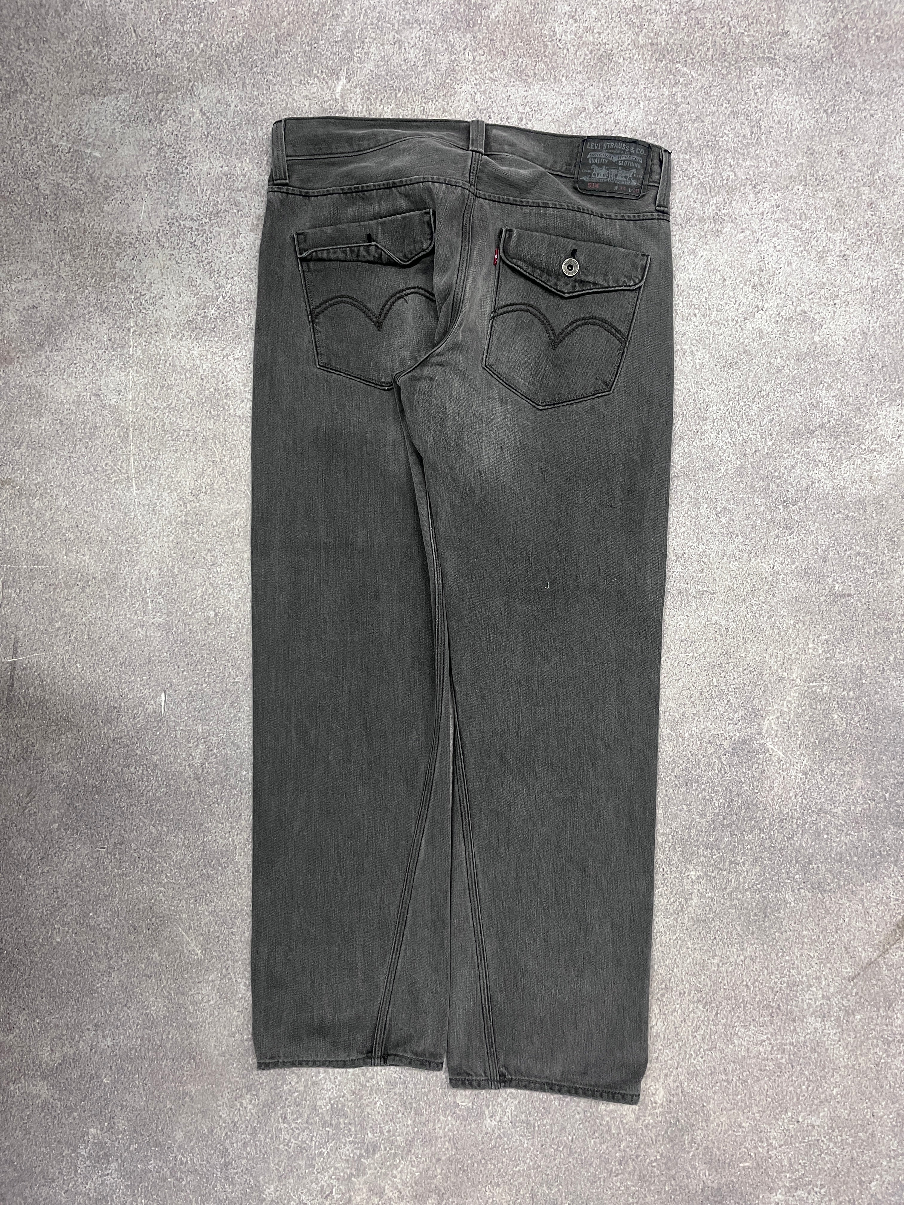 Vintage Levi 514 Denim Jeans Grey // W34 L30 - RHAGHOUSE VINTAGE