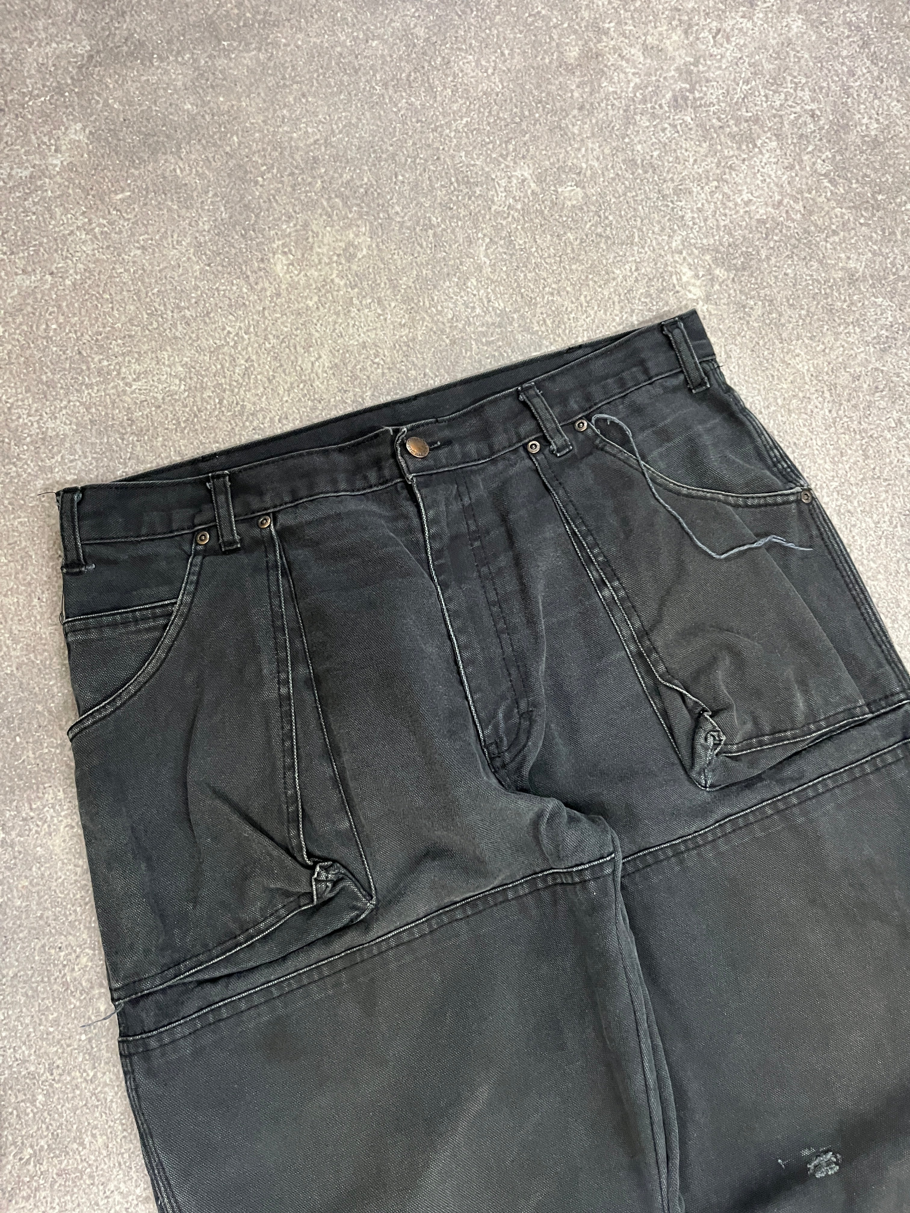 Vintage Dickies Double Knee Pants Black // W36 L31 - RHAGHOUSE VINTAGE