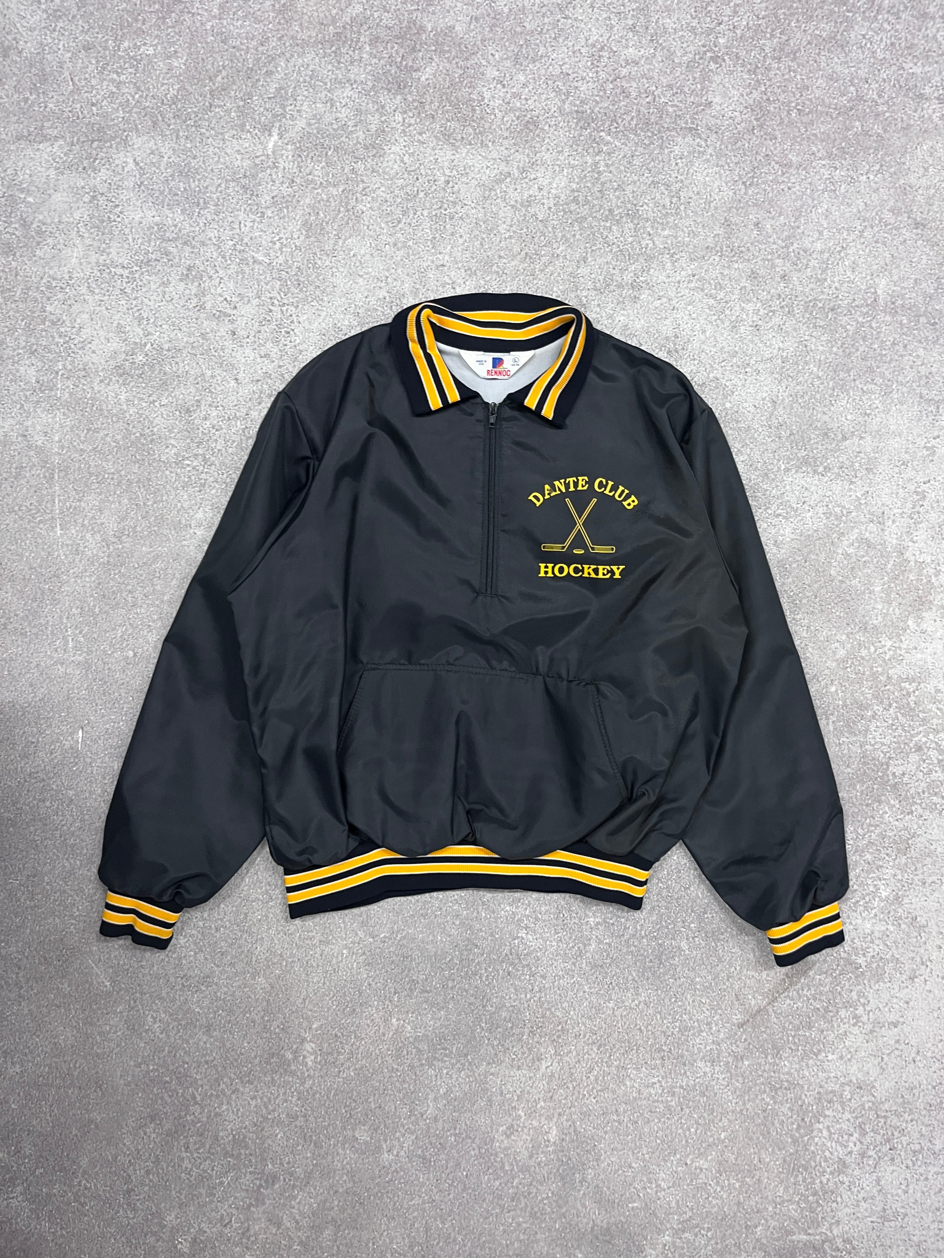 Vintage Dante Club Hockey Varsity Jacket Black // Medium - RHAGHOUSE VINTAGE