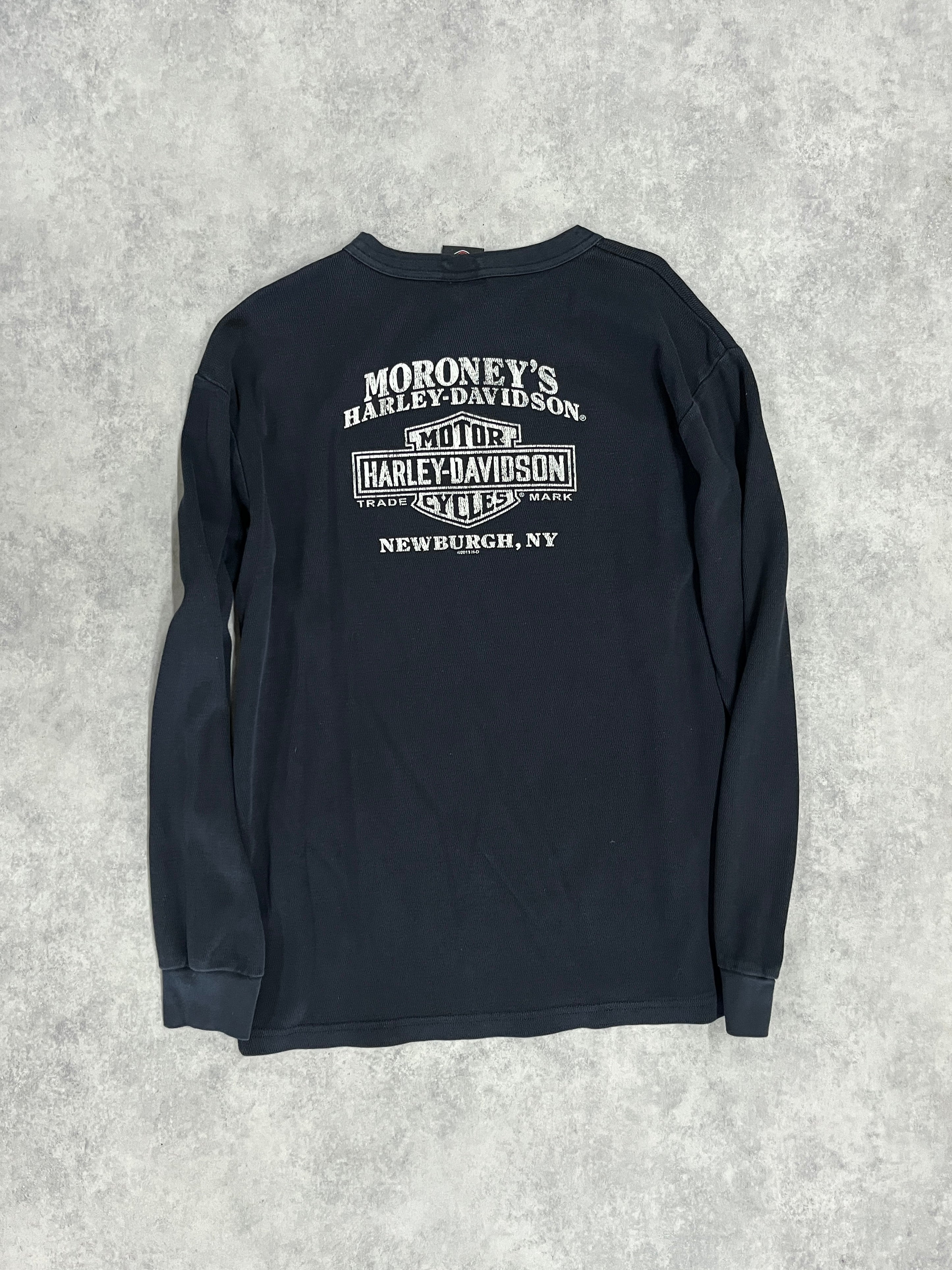 Vintage “Moroney’s” Harley Davidson Longsleeve Black // Large