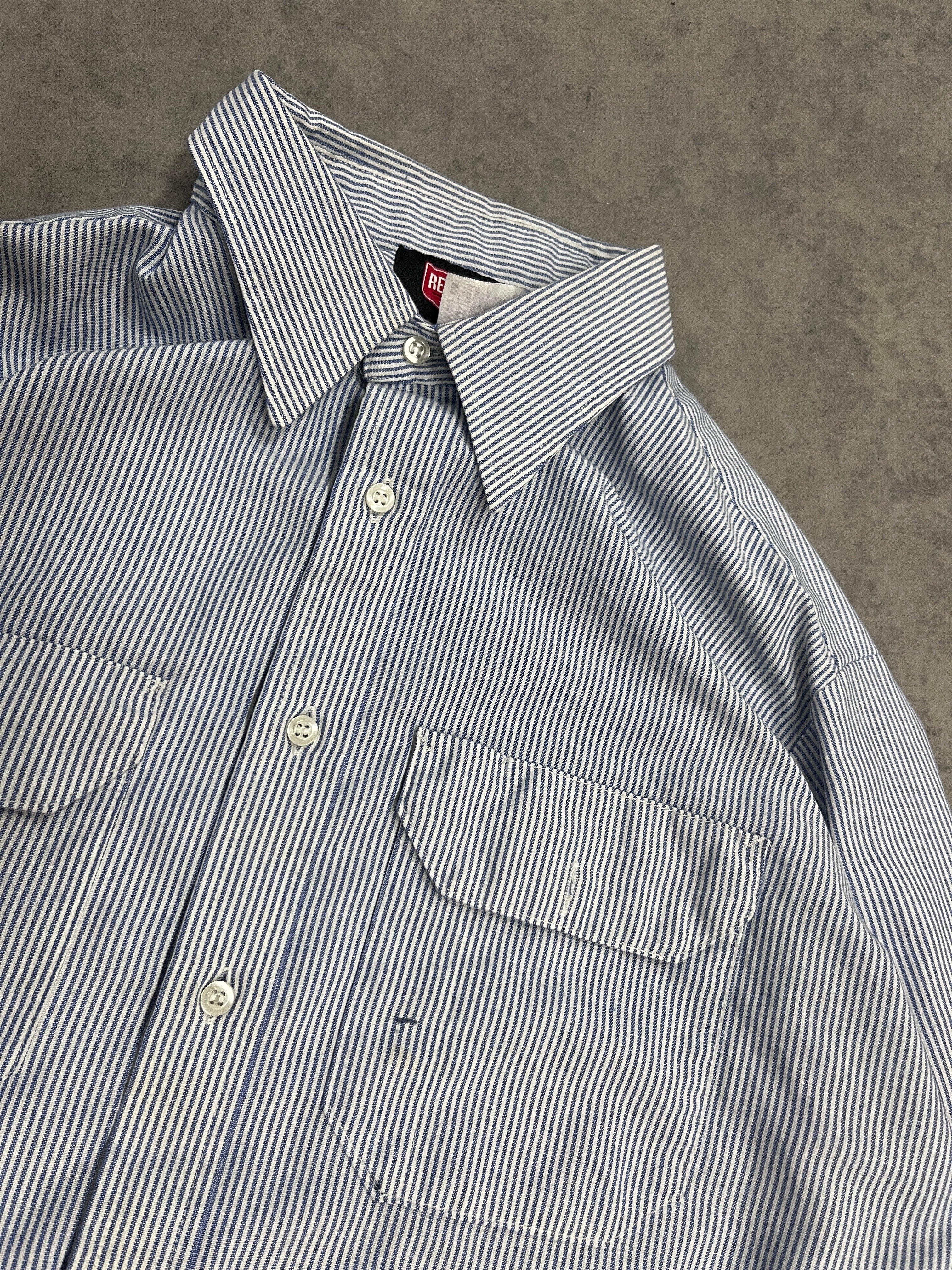 Vintage Workwear Shirt Blue // Large