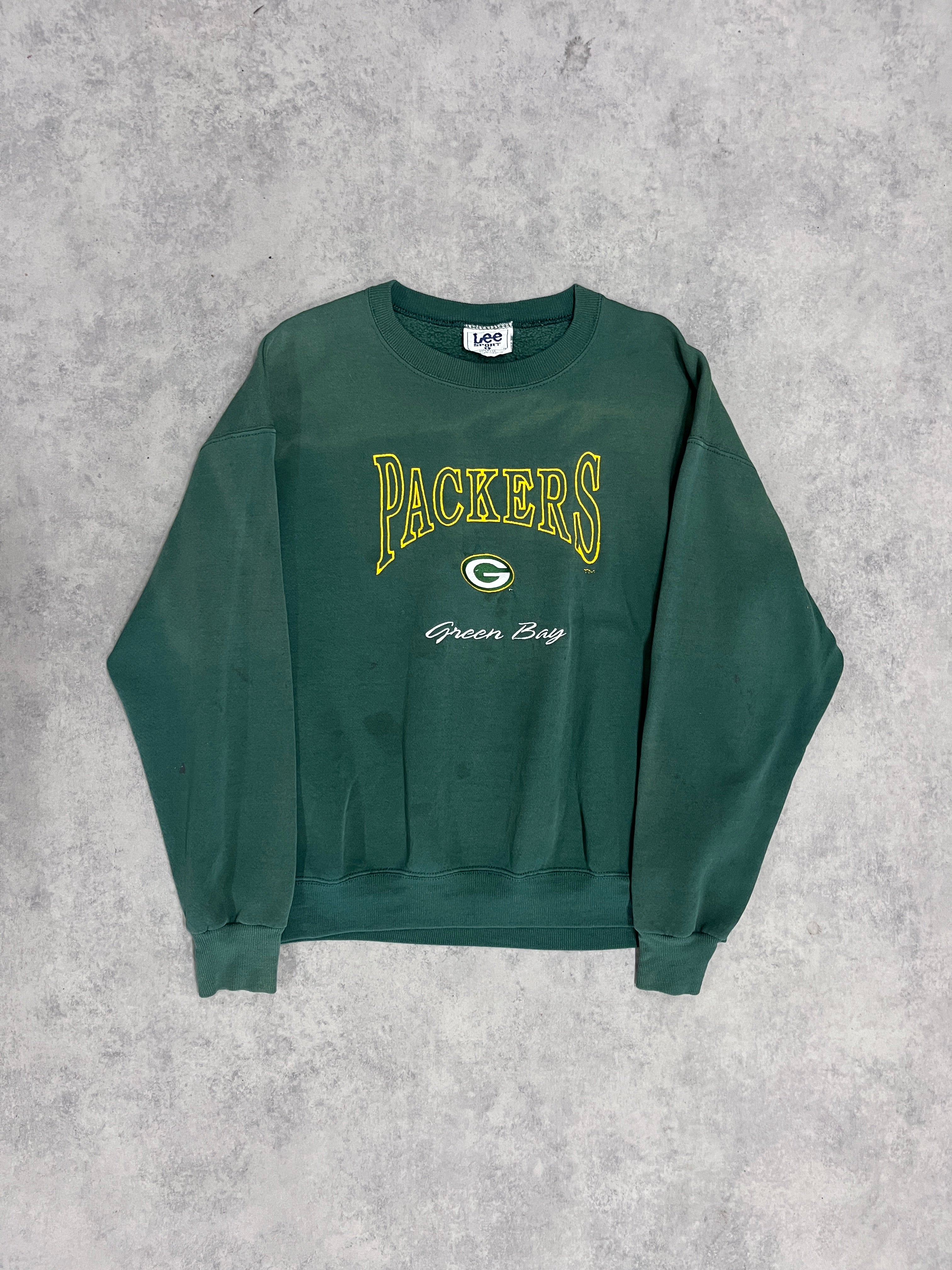 Vintage “Green Bay” Packers Sweater Green // Large