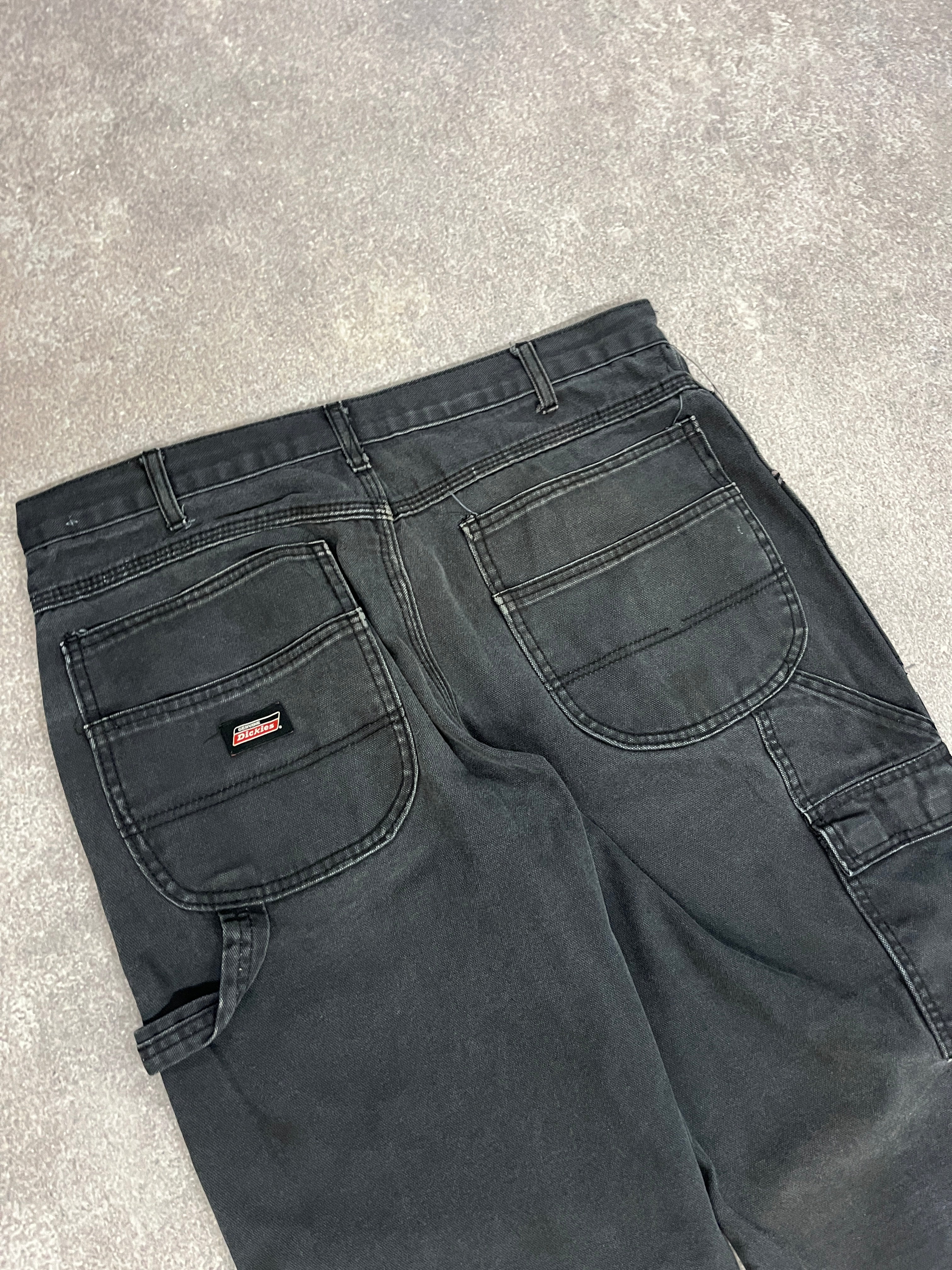 Vintage Dickies Double Knee Pants Black // W36 L31 - RHAGHOUSE VINTAGE