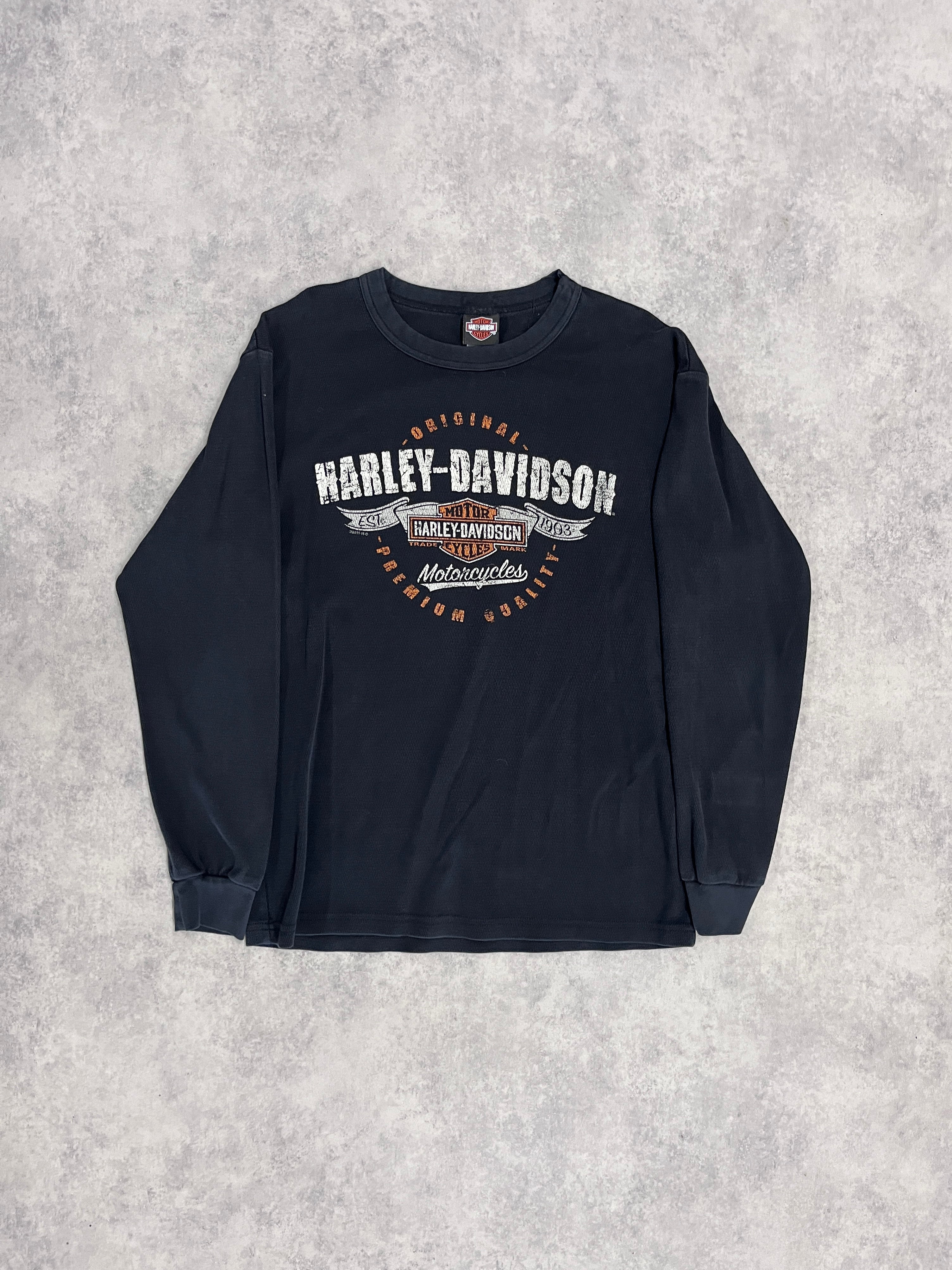 Vintage “Moroney’s” Harley Davidson Longsleeve Black // Large