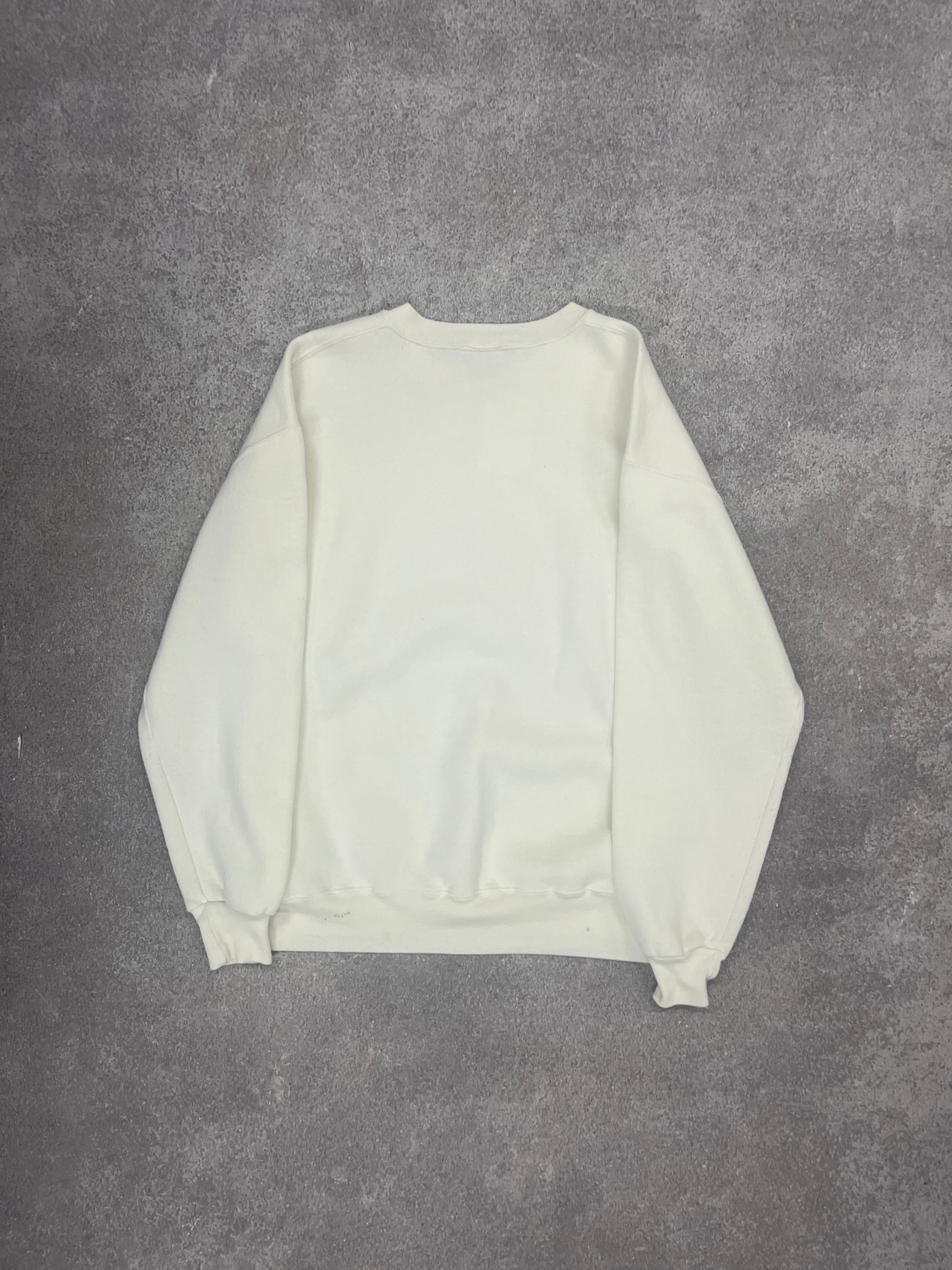 Vintage Russell Blank Sweater White // Medium - RHAGHOUSE VINTAGE