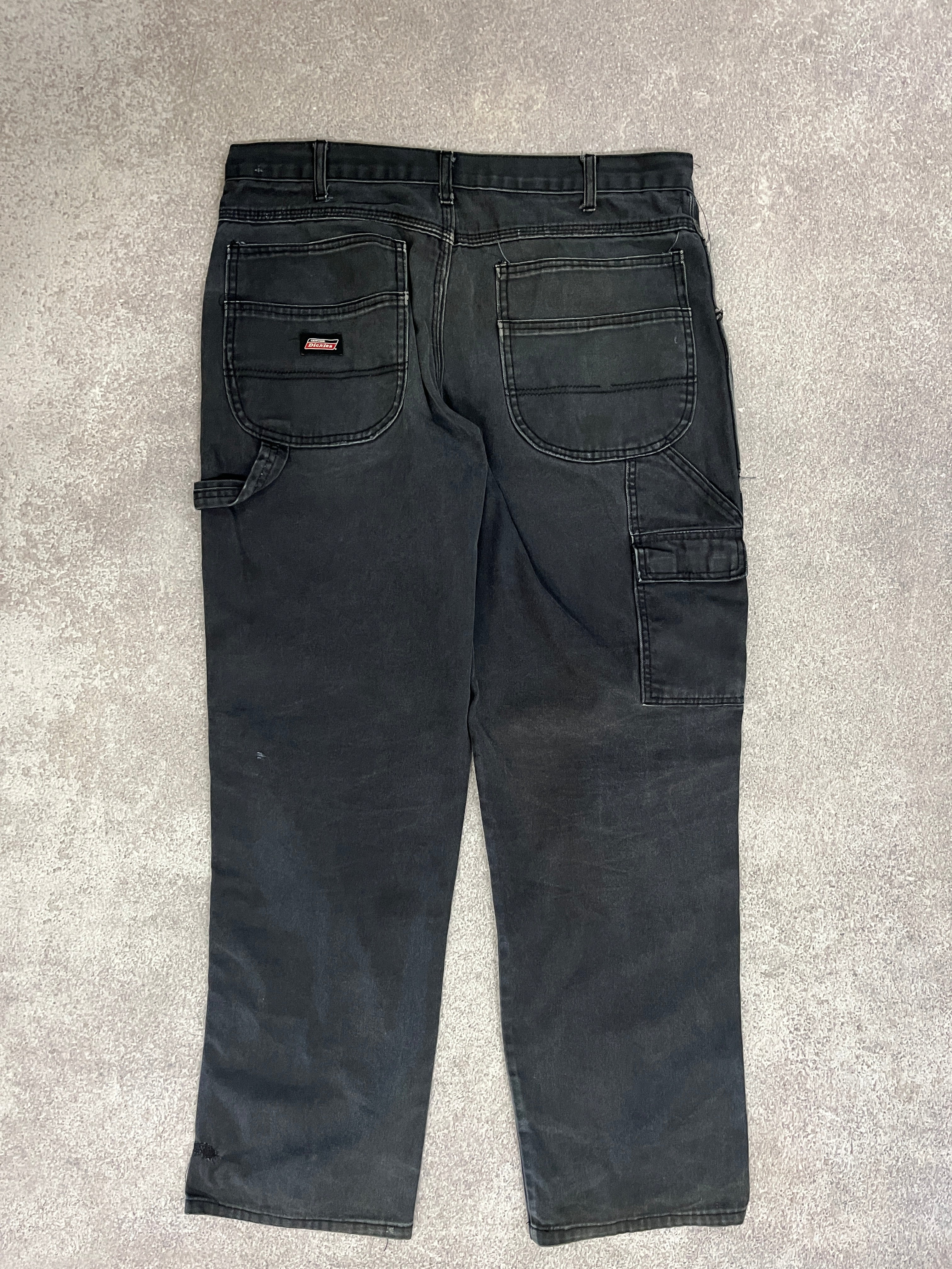 Vintage Dickies Double Knee Pants Black // W36 L31 - RHAGHOUSE VINTAGE