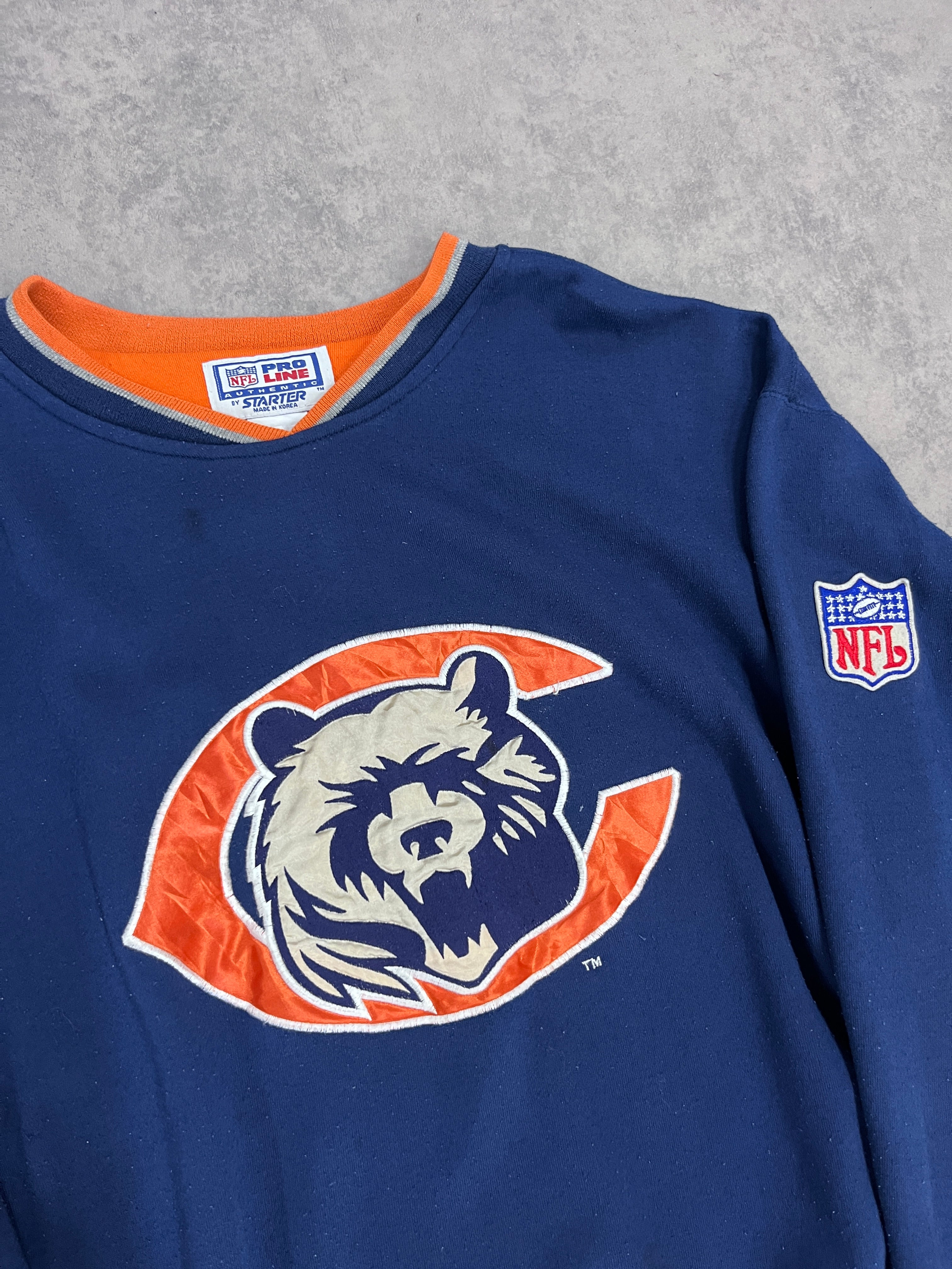 Vintage NFL Chicago Bears Sweater Blue // X-Large