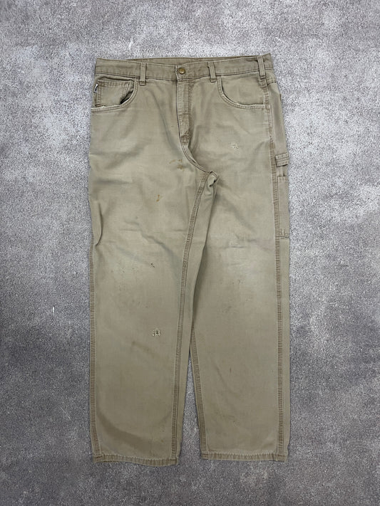 Vintage Carhartt Carpenter Pants Beige // W35 L32 - RHAGHOUSE VINTAGE