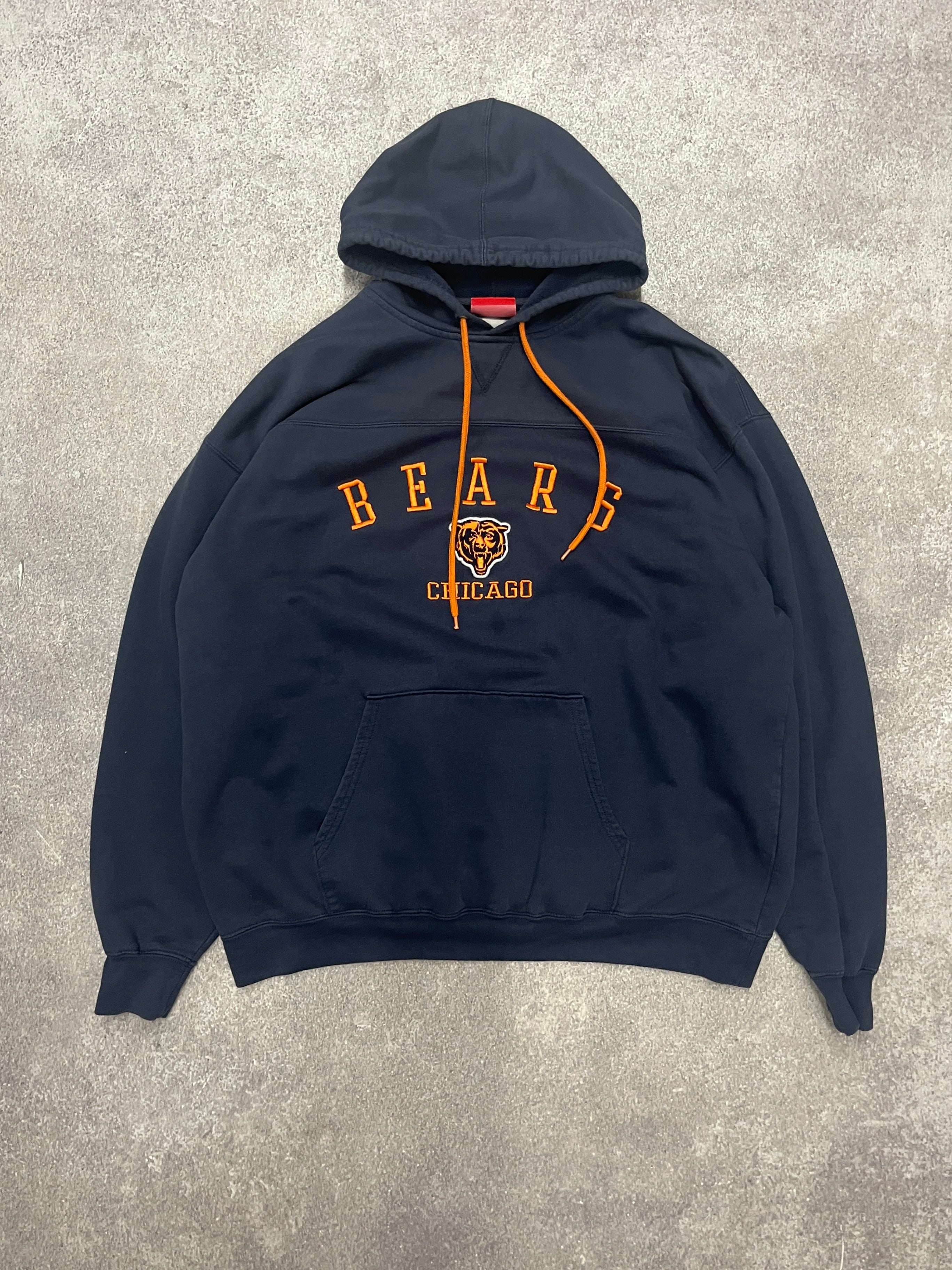 Vintage Chicago Bears Hoodie Blue // Large - RHAGHOUSE VINTAGE