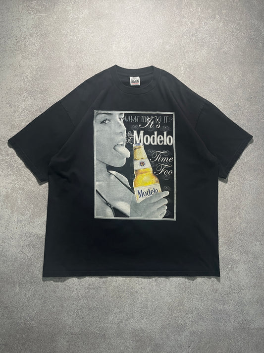 Vintage Modelo T Shirt Black // X-Large - RHAGHOUSE VINTAGE