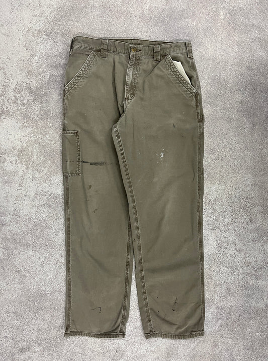 Vintage Carhartt Carpenter Pants Grey // W35 L30 - RHAGHOUSE VINTAGE