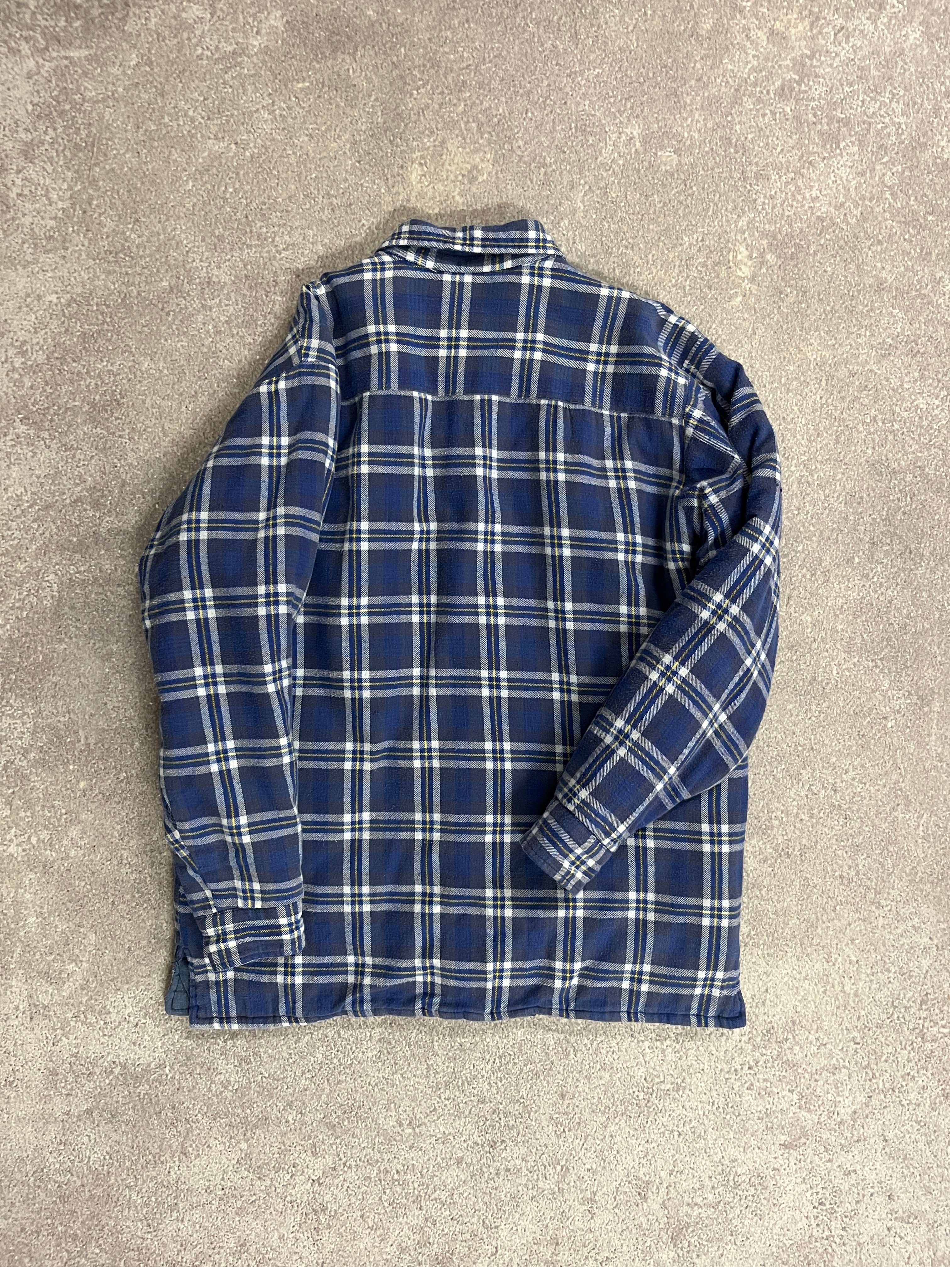 Vintage Lined Shirt Blue // X-Small - RHAGHOUSE VINTAGE