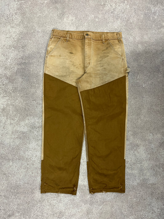 Vintage Carhartt Doubleknee Pants Beige/Brown // W38 L31 - RHAGHOUSE VINTAGE
