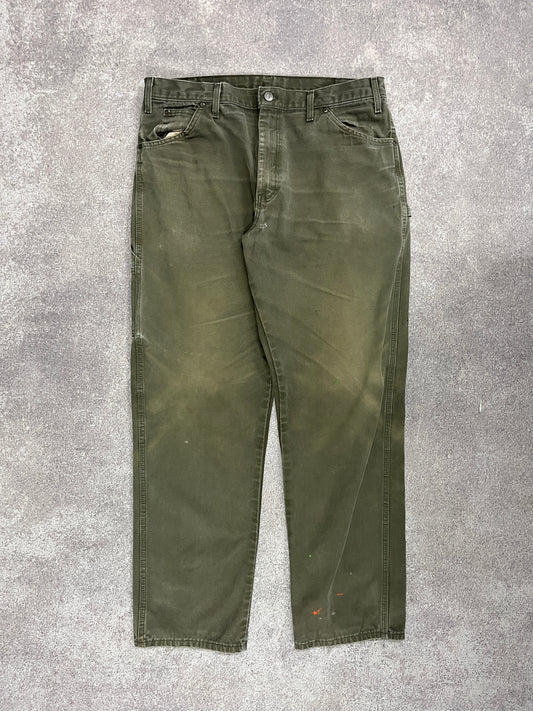 Vintage Dickies Carpenter Pants Green // W37 L32 - RHAGHOUSE VINTAGE